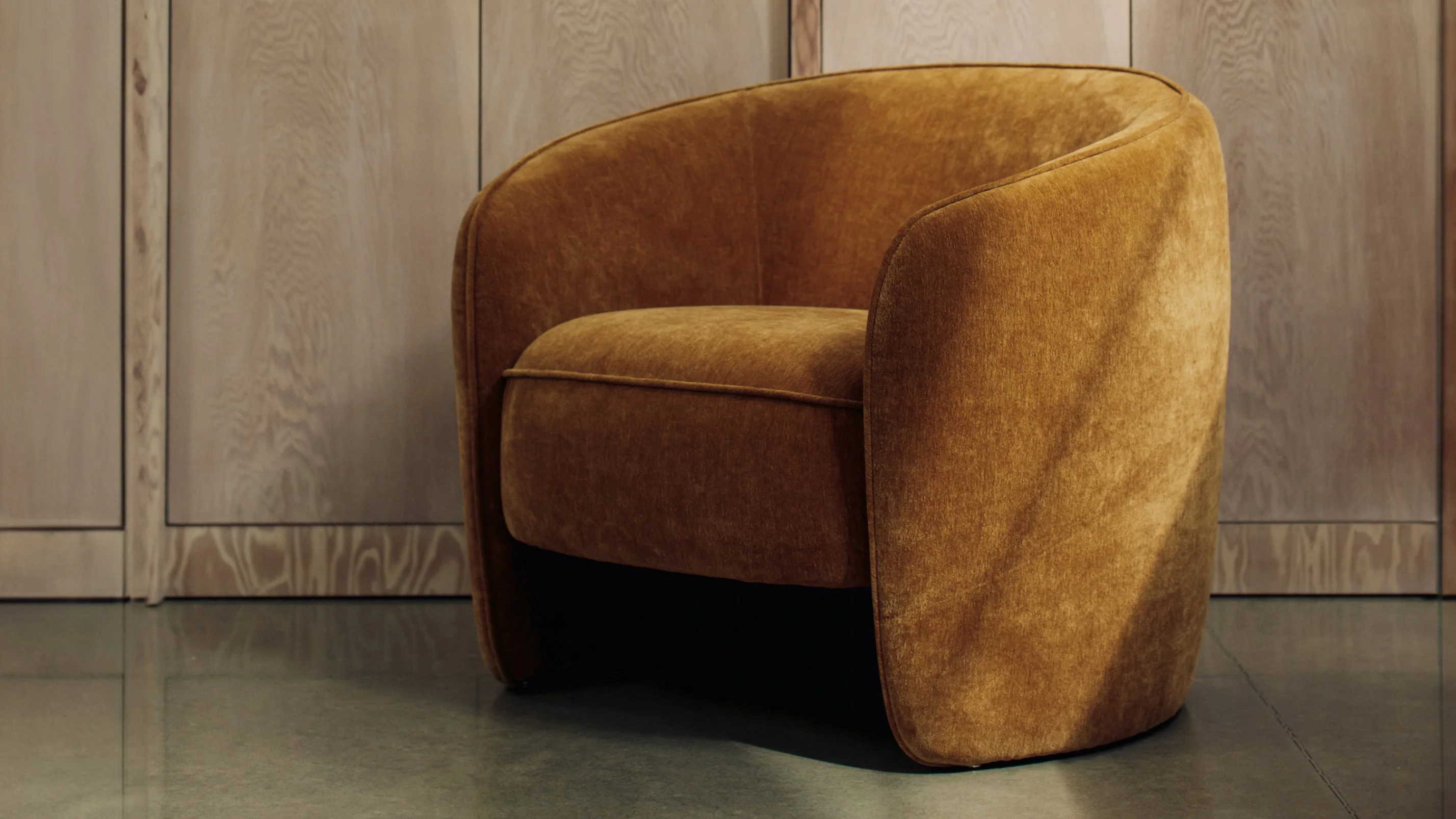 In the Groove Lounge Chair, Caramel - Image 3