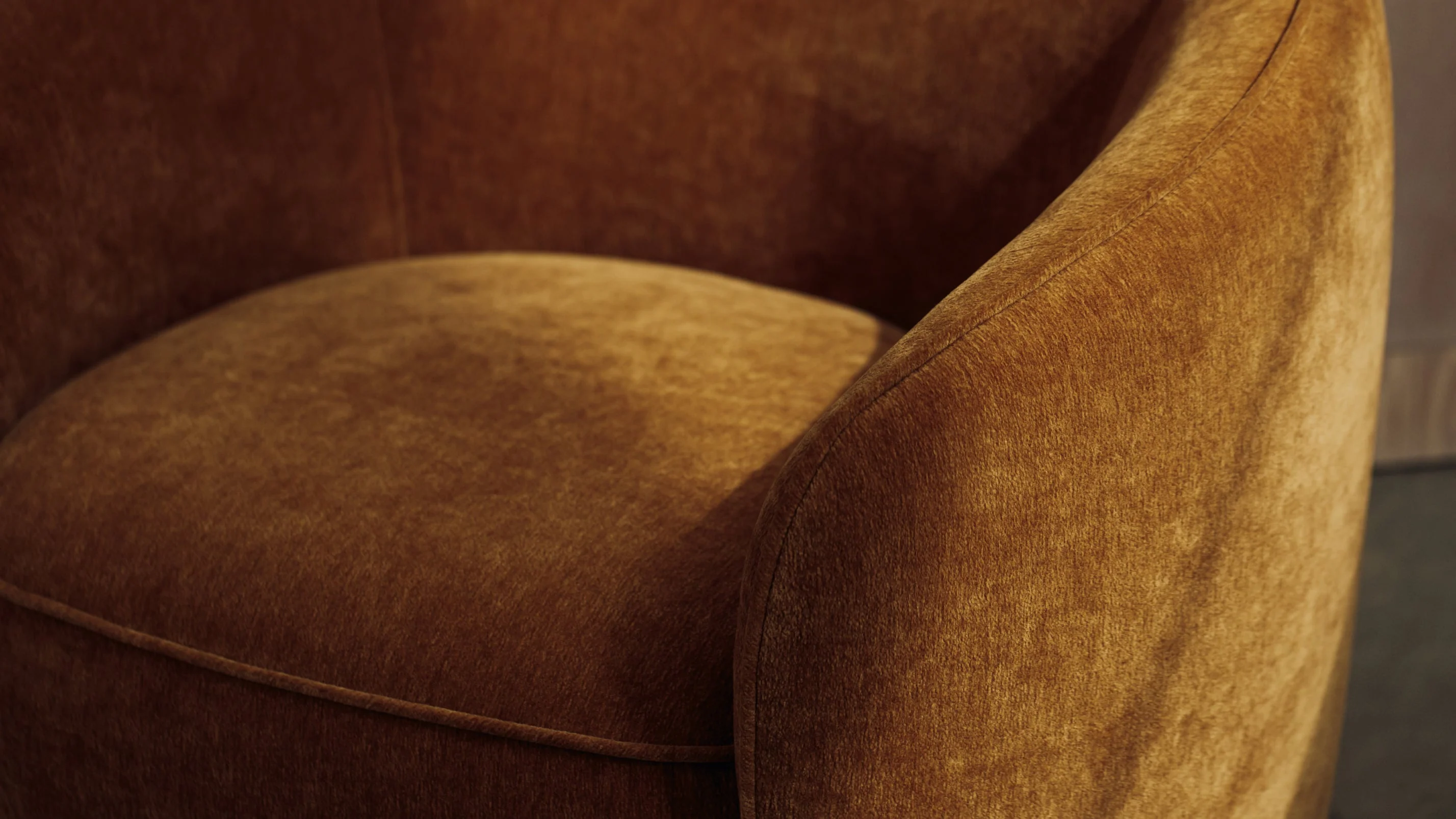 In the Groove Lounge Chair, Caramel - Image 4