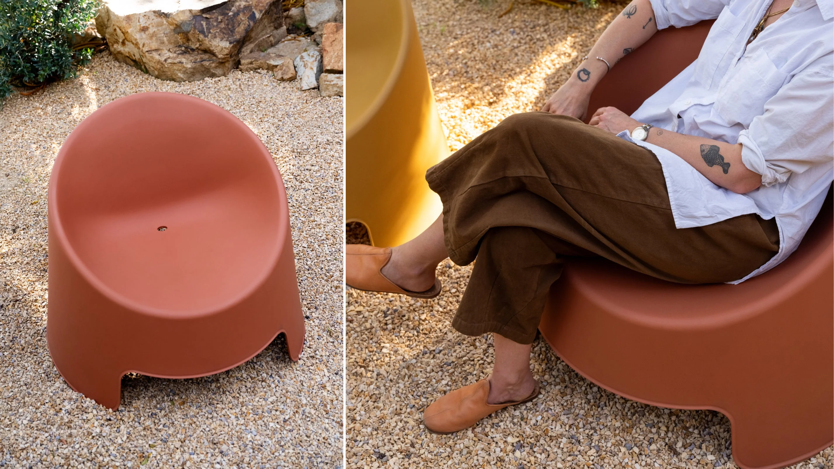 Inner Circle Outdoor Lounge Chair (Set of Two), Cinnamon - Image 3