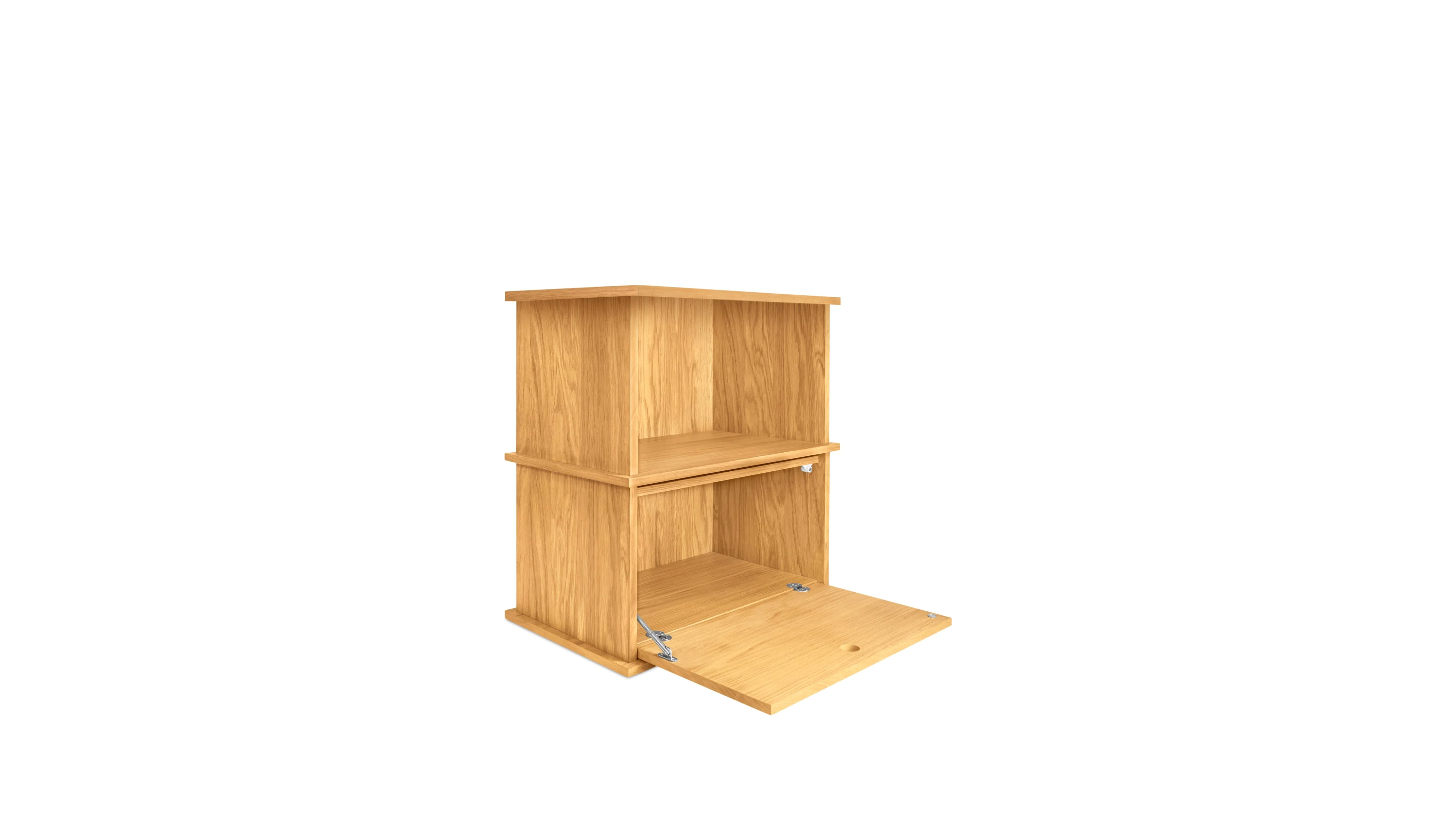 Keep Stacking Storage System 2-Piece, Open and Closed, White Oak - Image 6
