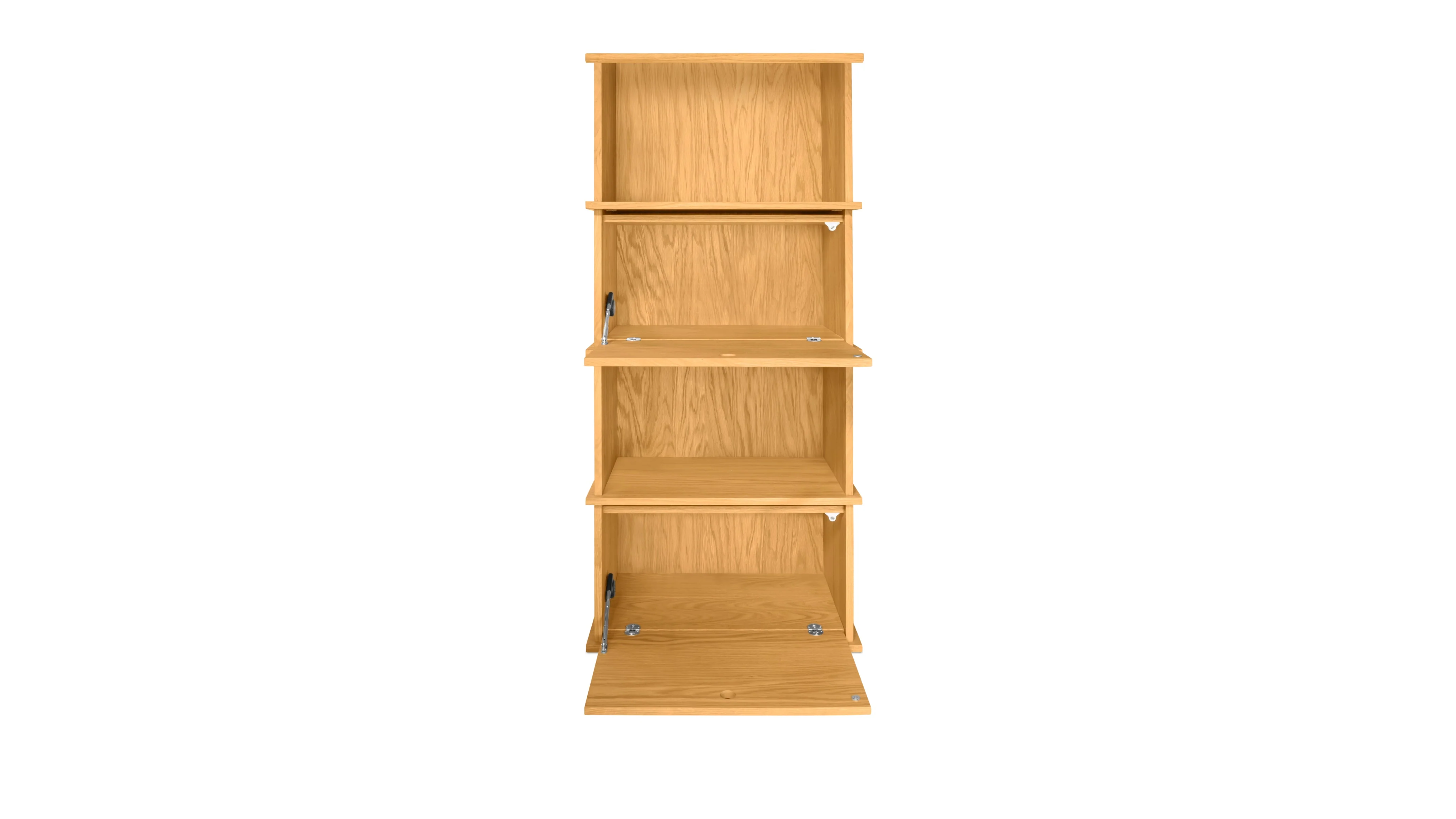 Keep Stacking Storage System 4-Piece Tall, Open and Closed, White Oak - Image 4