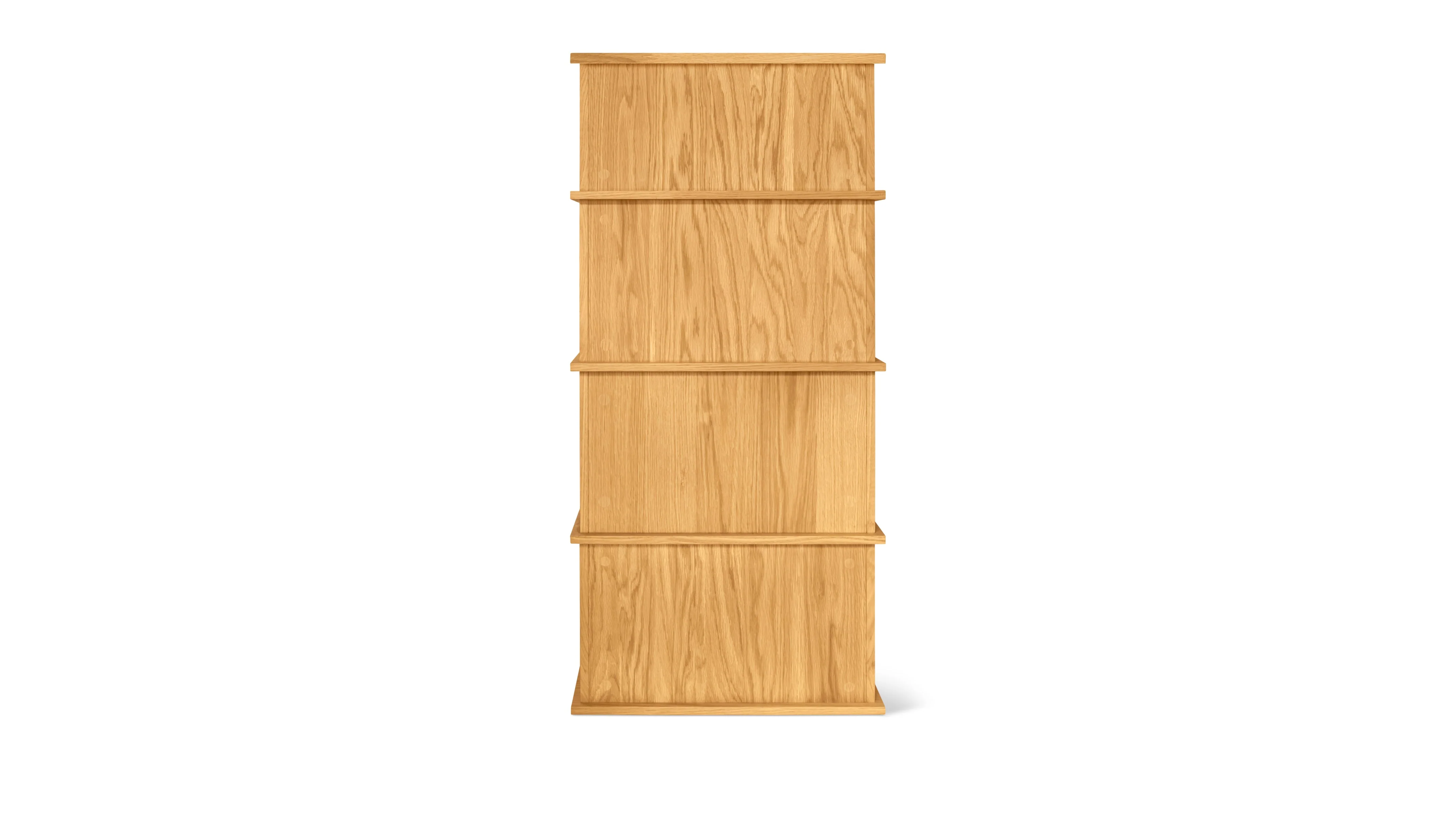 Keep Stacking Storage System 4-Piece Tall, Open and Closed, White Oak - Image 9