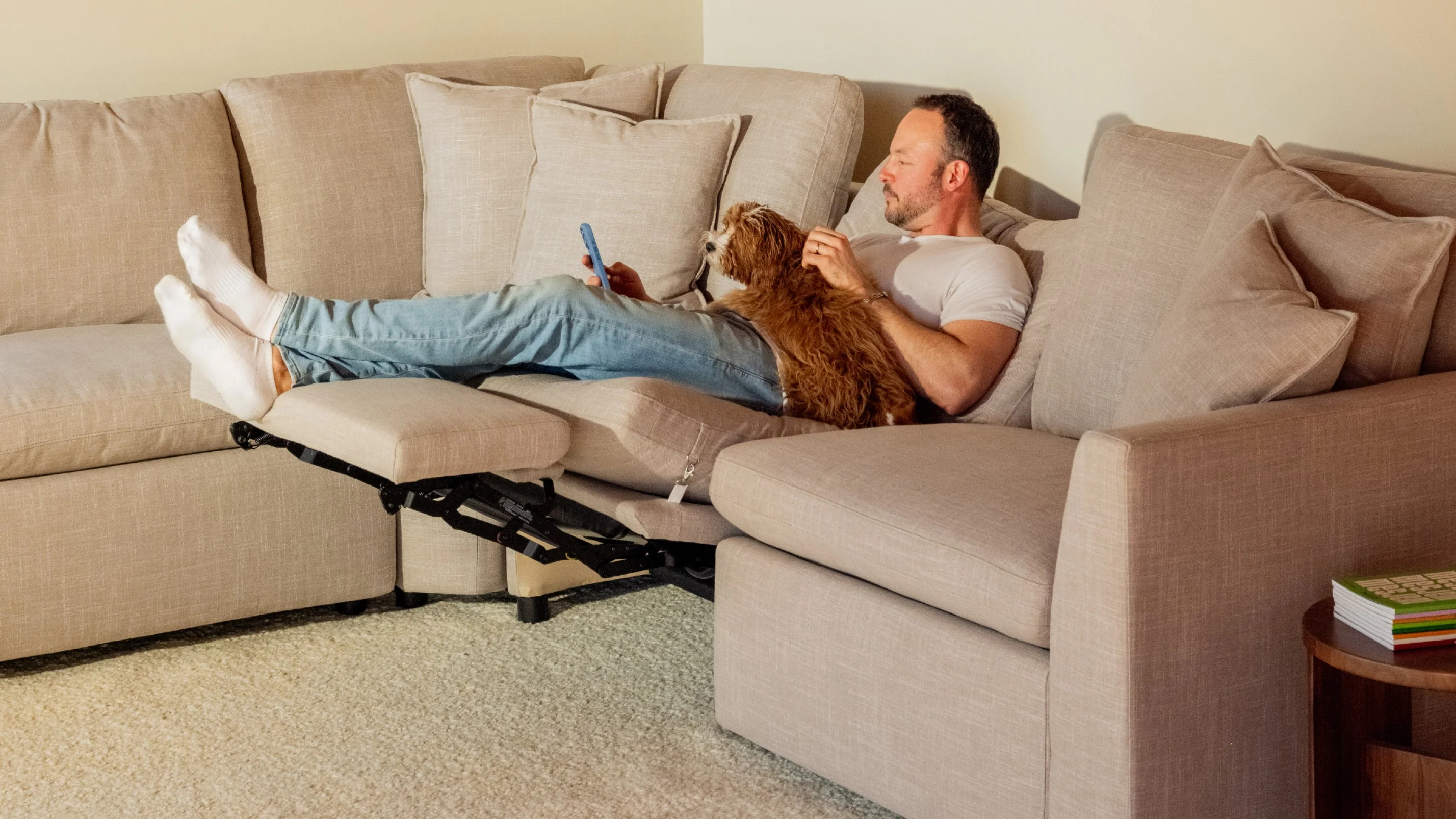 Lift Off Power Recliner 3-Piece Modular Sofa, Light Pebble - Image 3