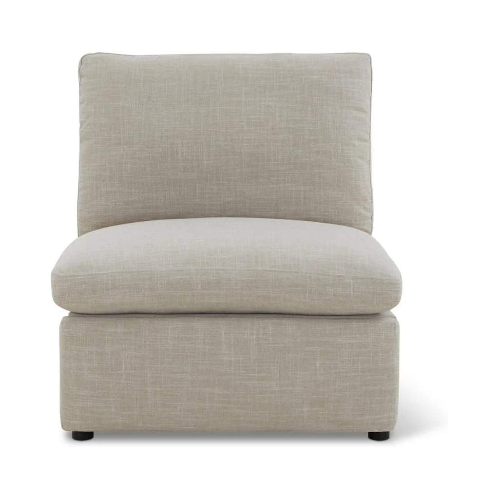 Lift Off Power Recliner Armless Chair, Light Pebble
