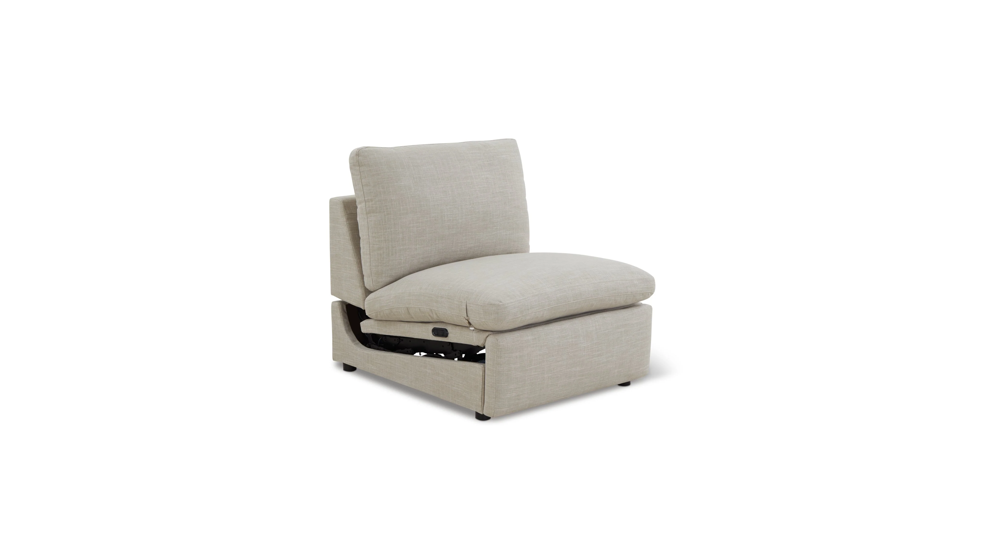Lift Off Power Recliner Armless Chair, Light Pebble - Image 3