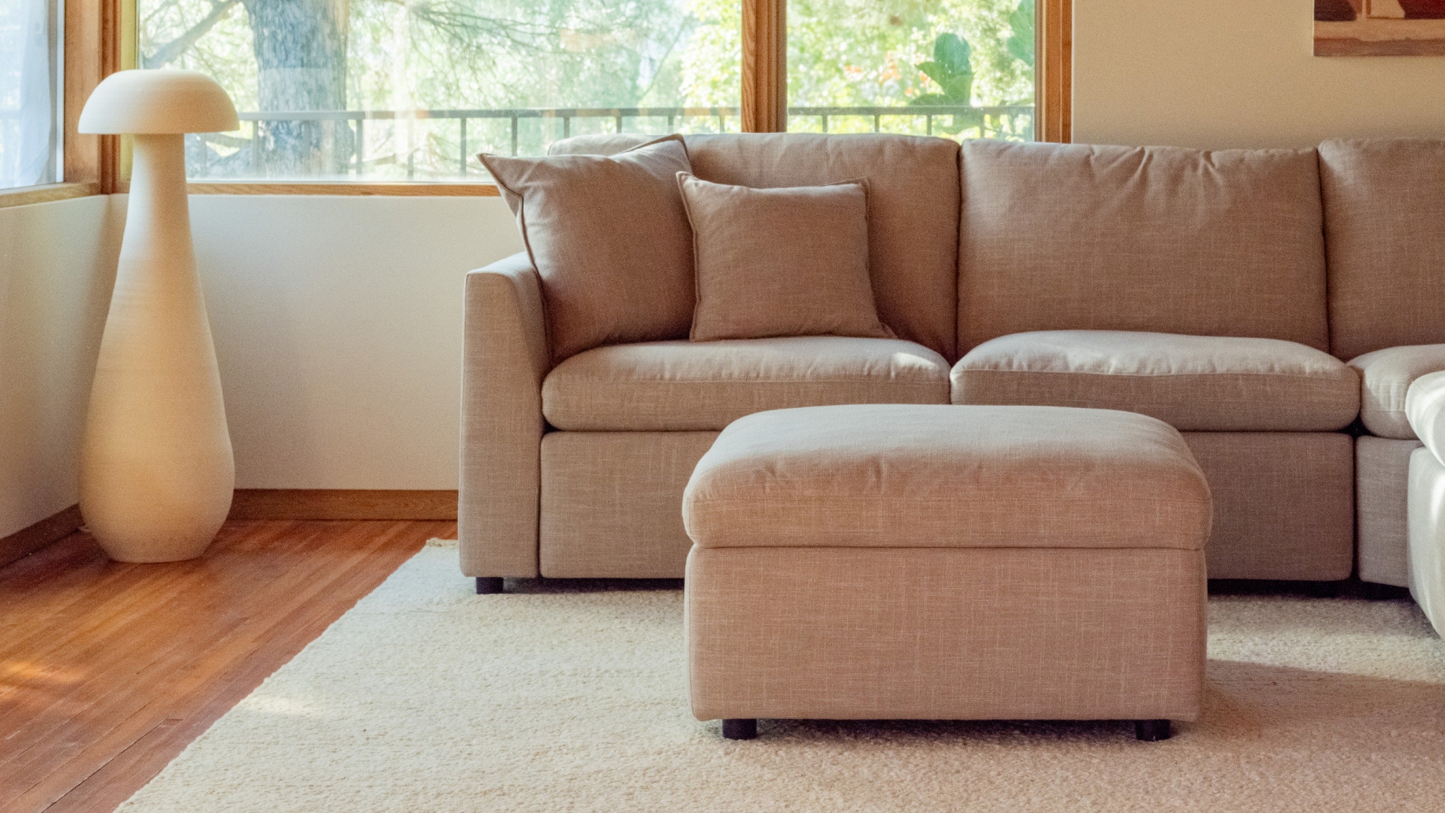 Lift Off Storage Ottoman, Light Pebble - Image 9