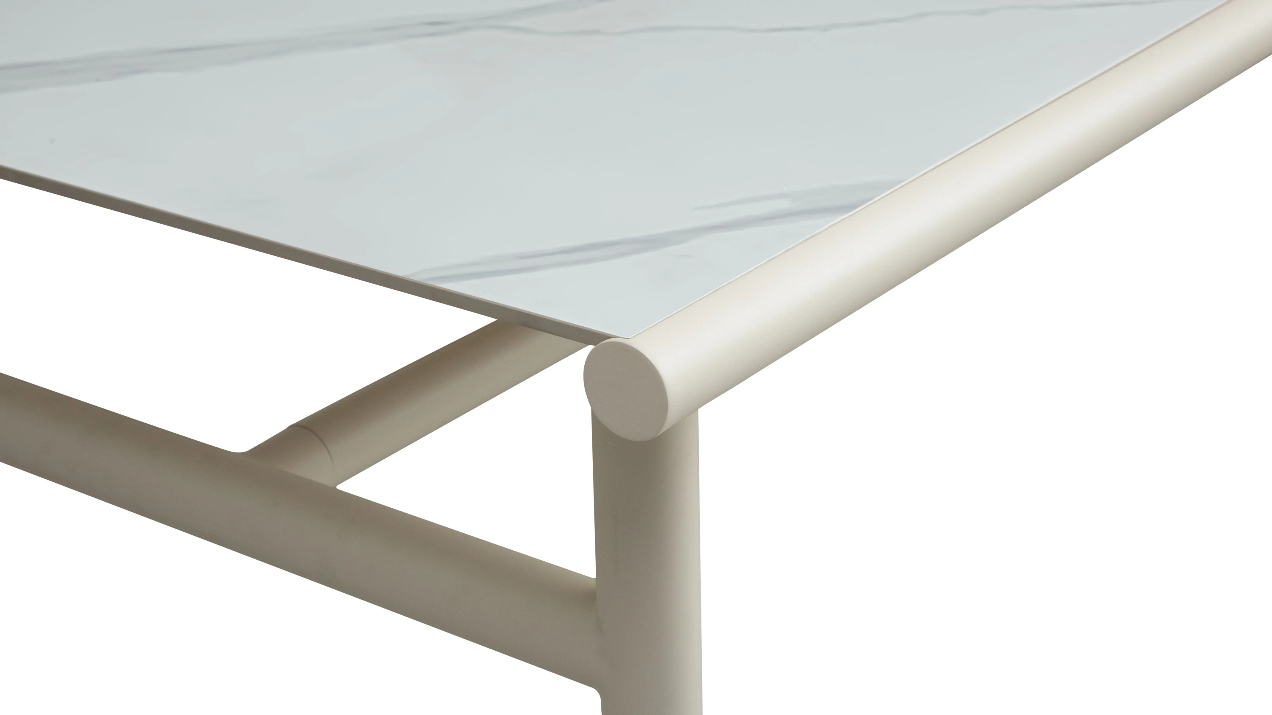 Long Weekend Outdoor Dining Table, Ivory - Image 8