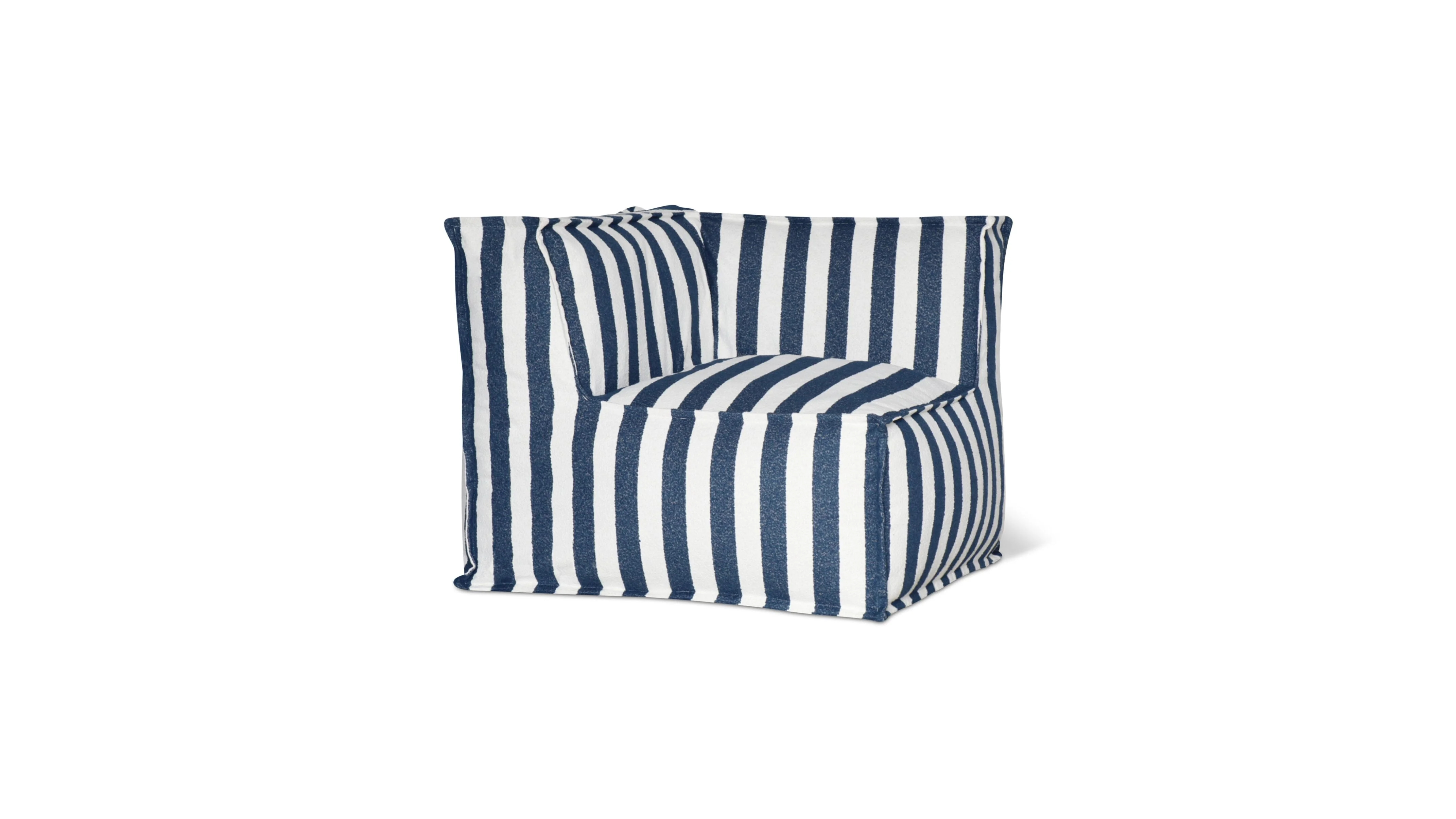 Make Waves Outdoor Corner Chair, Ocean Stripe - Image 2