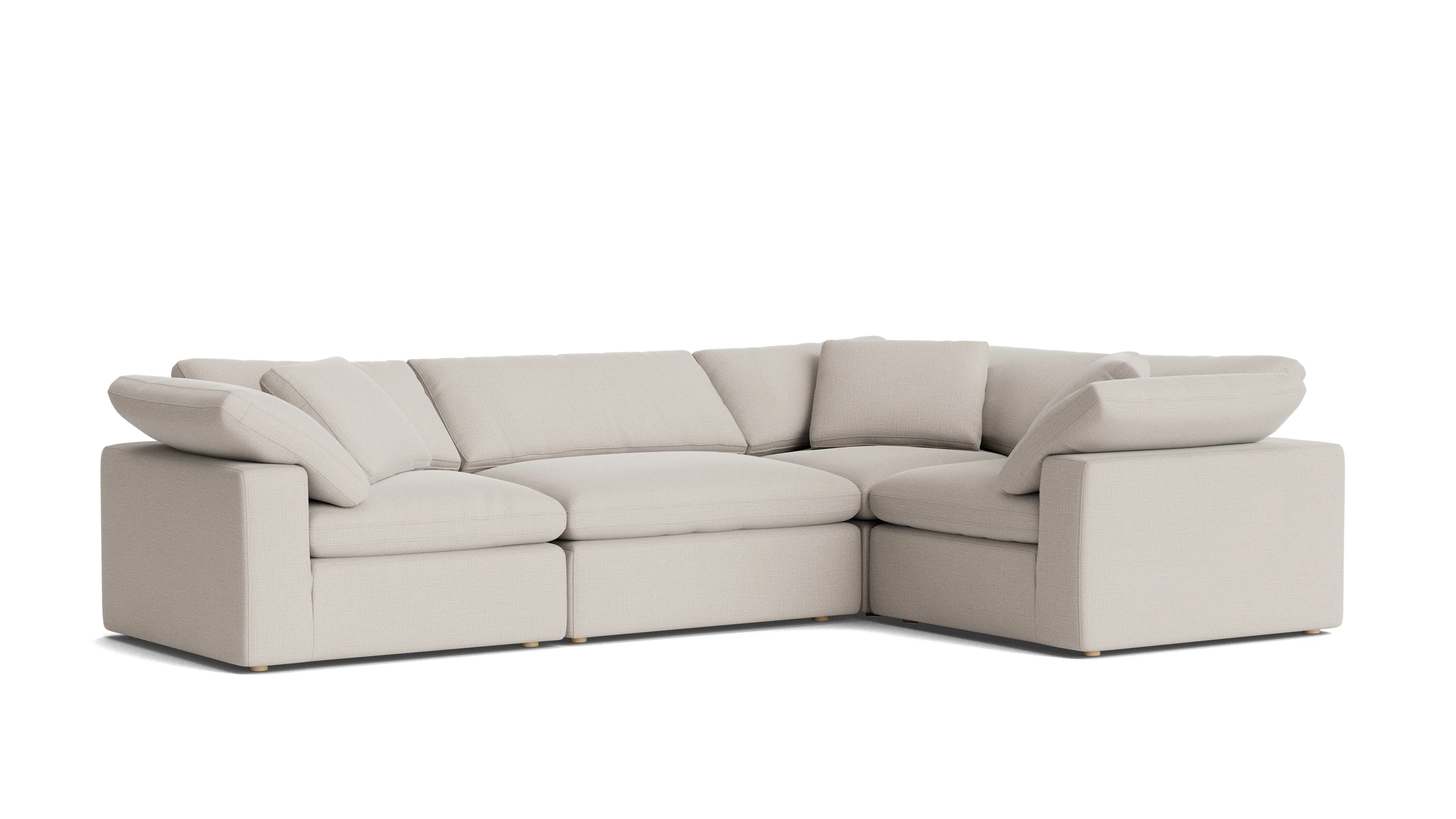 Movie Night™ 4-Piece Modular Sectional Closed, Large, Clay - Image 5