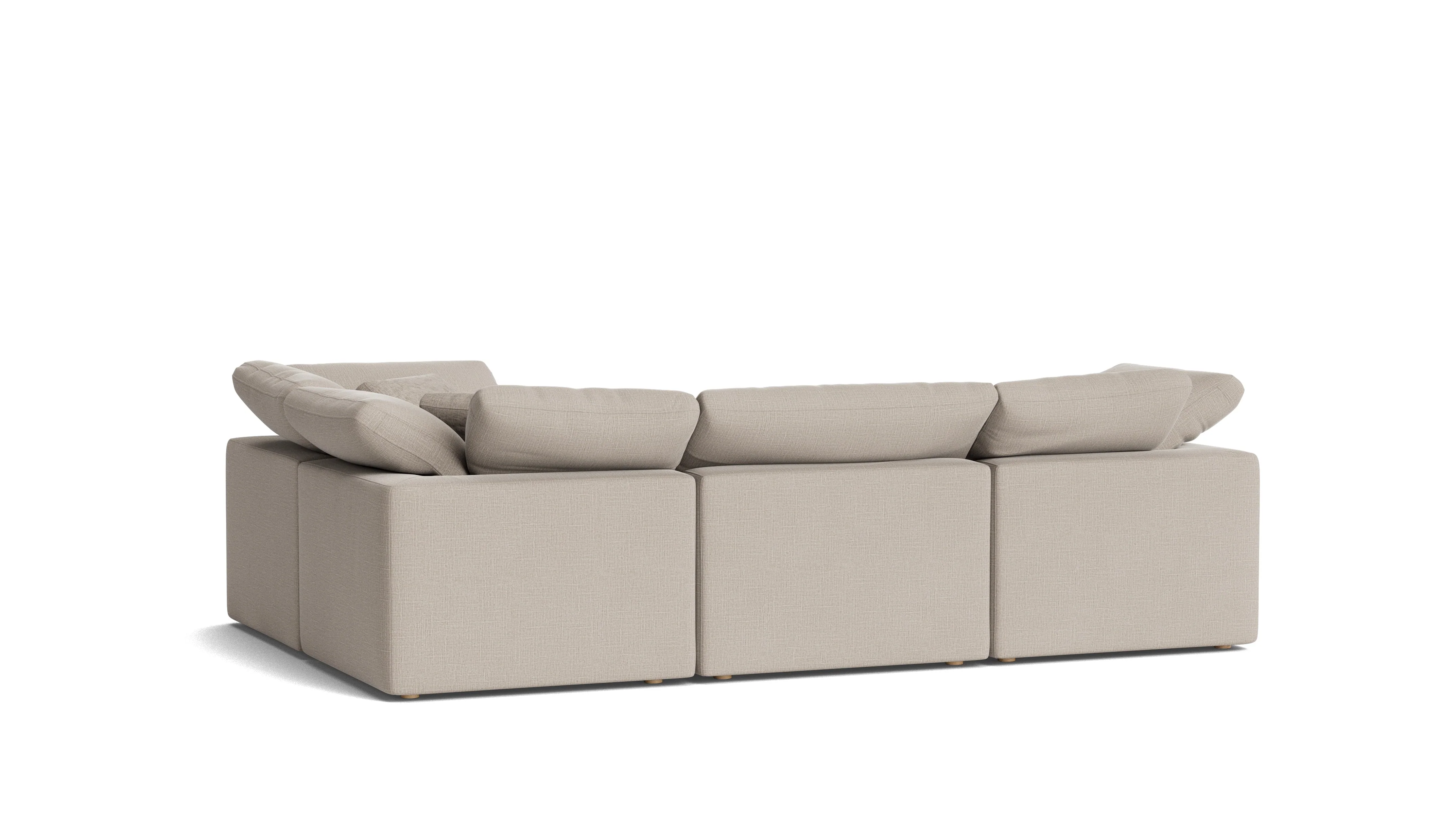 Movie Night™ 4-Piece Modular Sectional Closed, Standard, Light Pebble - Image 6