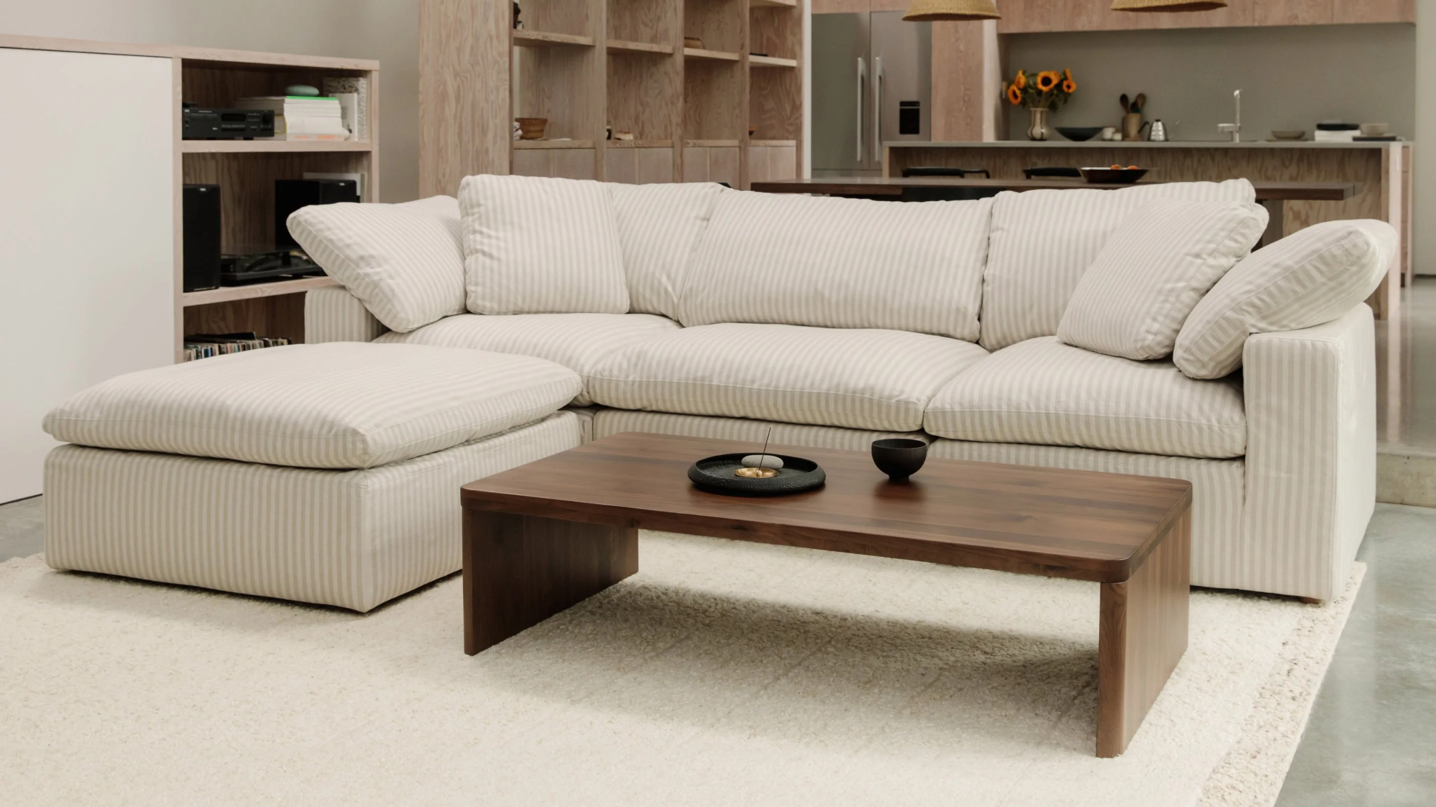 Movie Night™ 4-Piece Modular Sectional, Large, Newport Stripe - Image 3