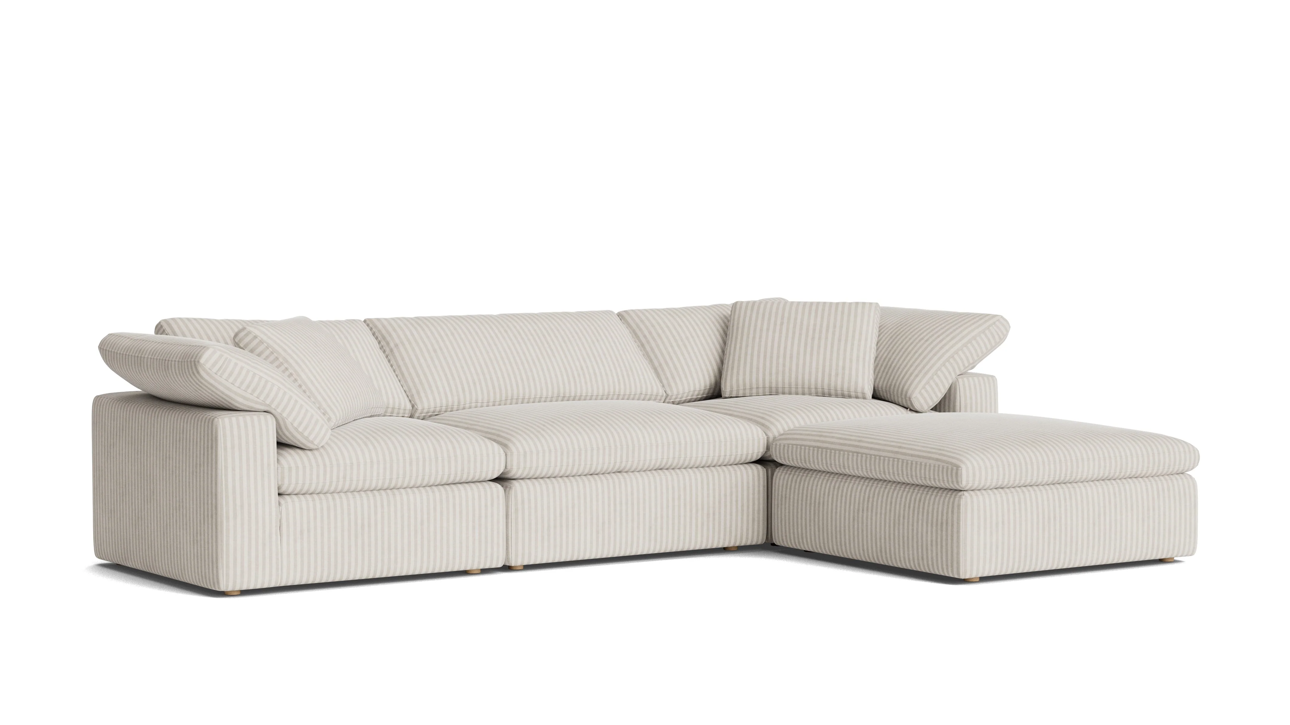 Movie Night™ 4-Piece Modular Sectional, Large, Newport Stripe - Image 5