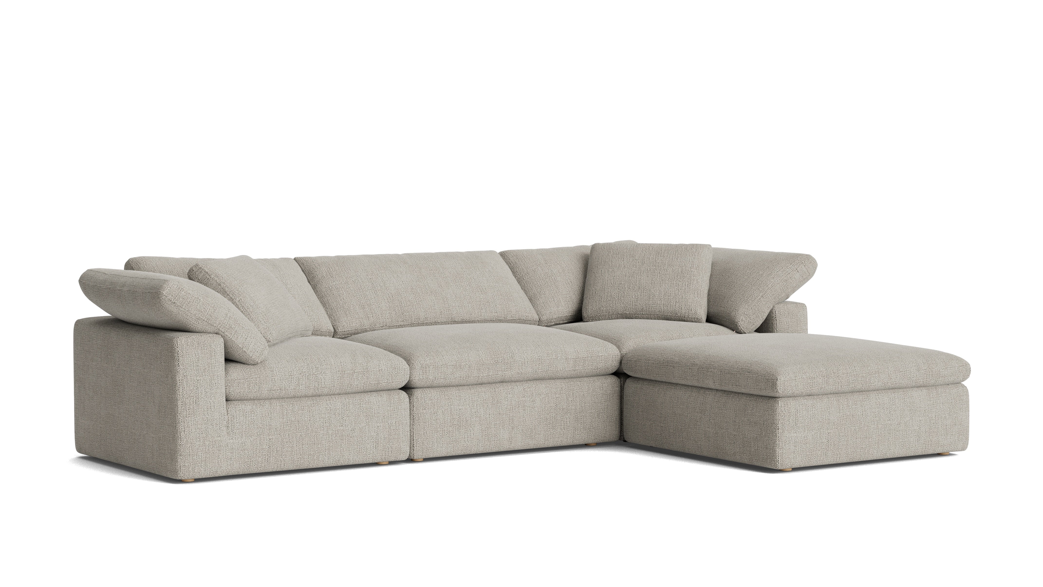 Movie Night™ 4-Piece Modular Sectional, Large, Oatmeal - Image 4