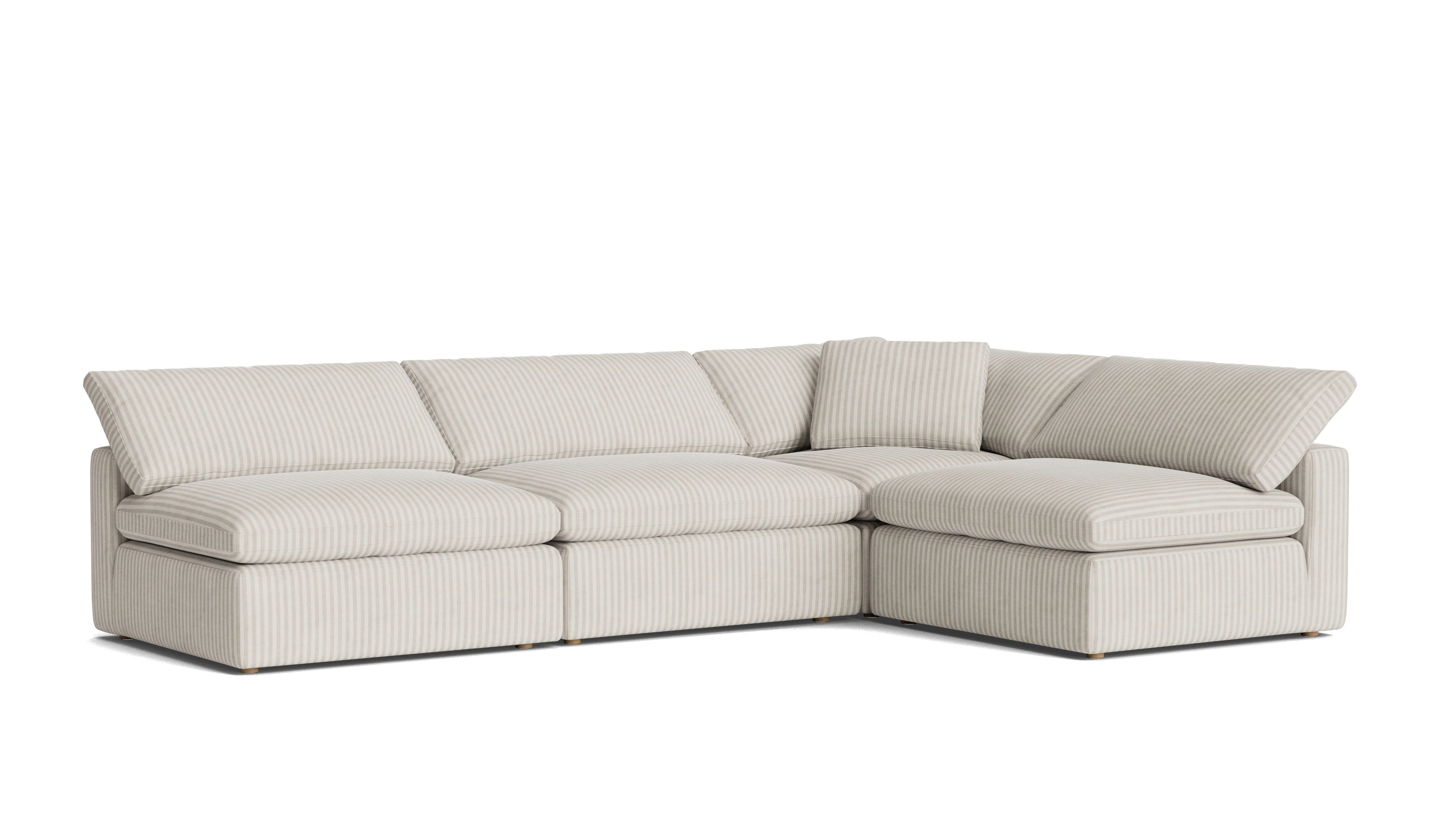 Movie Night™ 4-Piece Modular Sectional Open, Large, Newport Stripe - Image 3