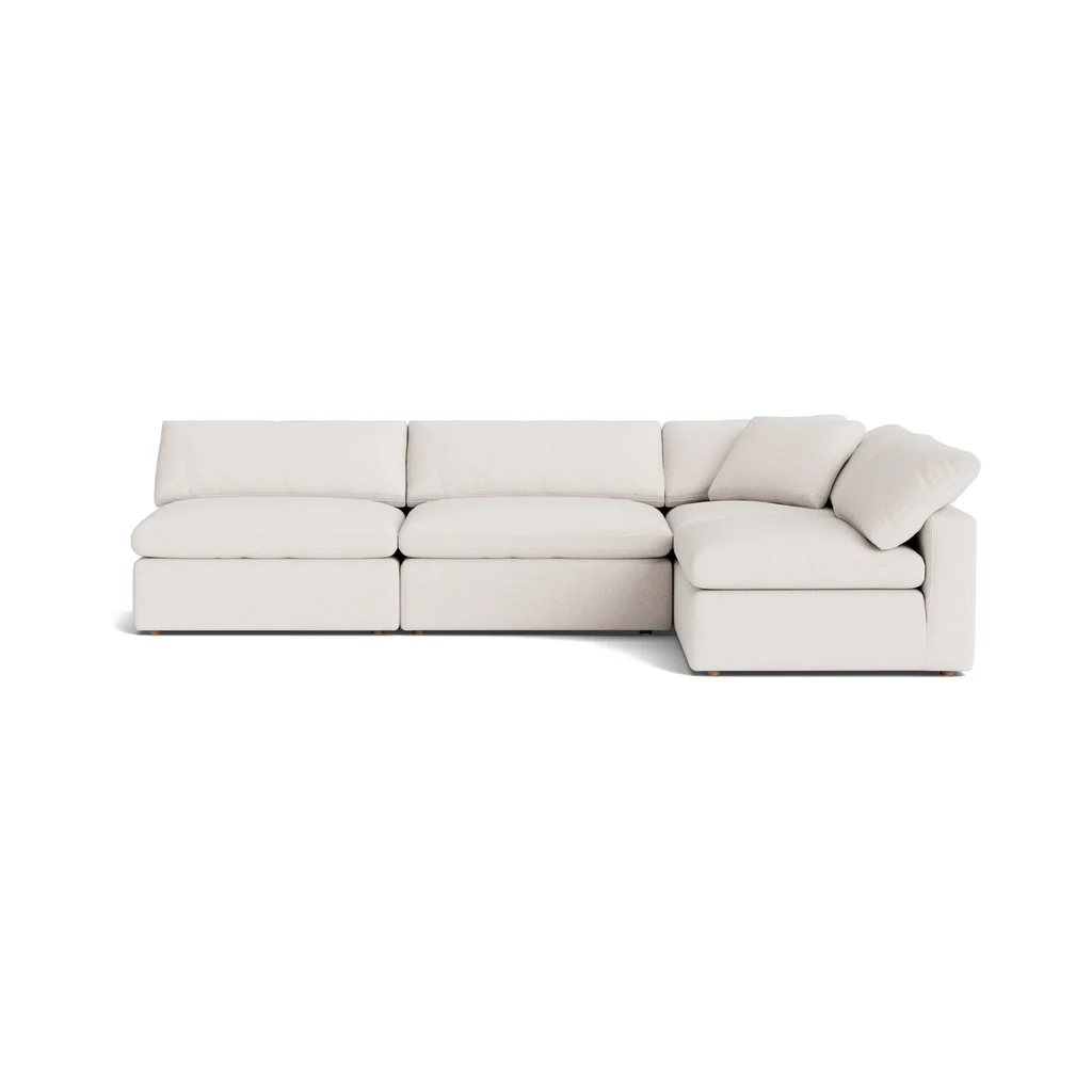 Movie Night™ 4-Piece Modular Sectional Open, Large, Nomad Snow