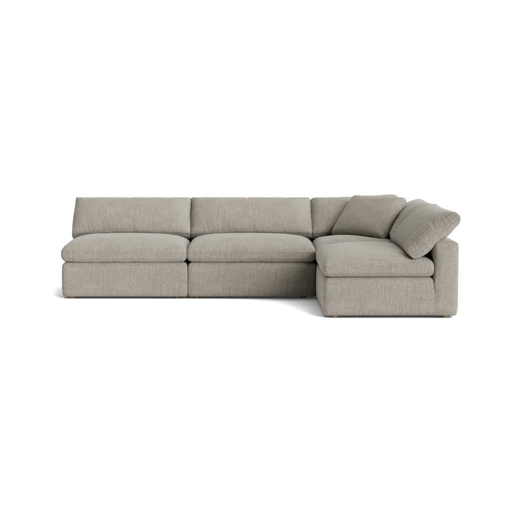 Movie Night™ 4-Piece Modular Sectional Open, Large, Oatmeal
