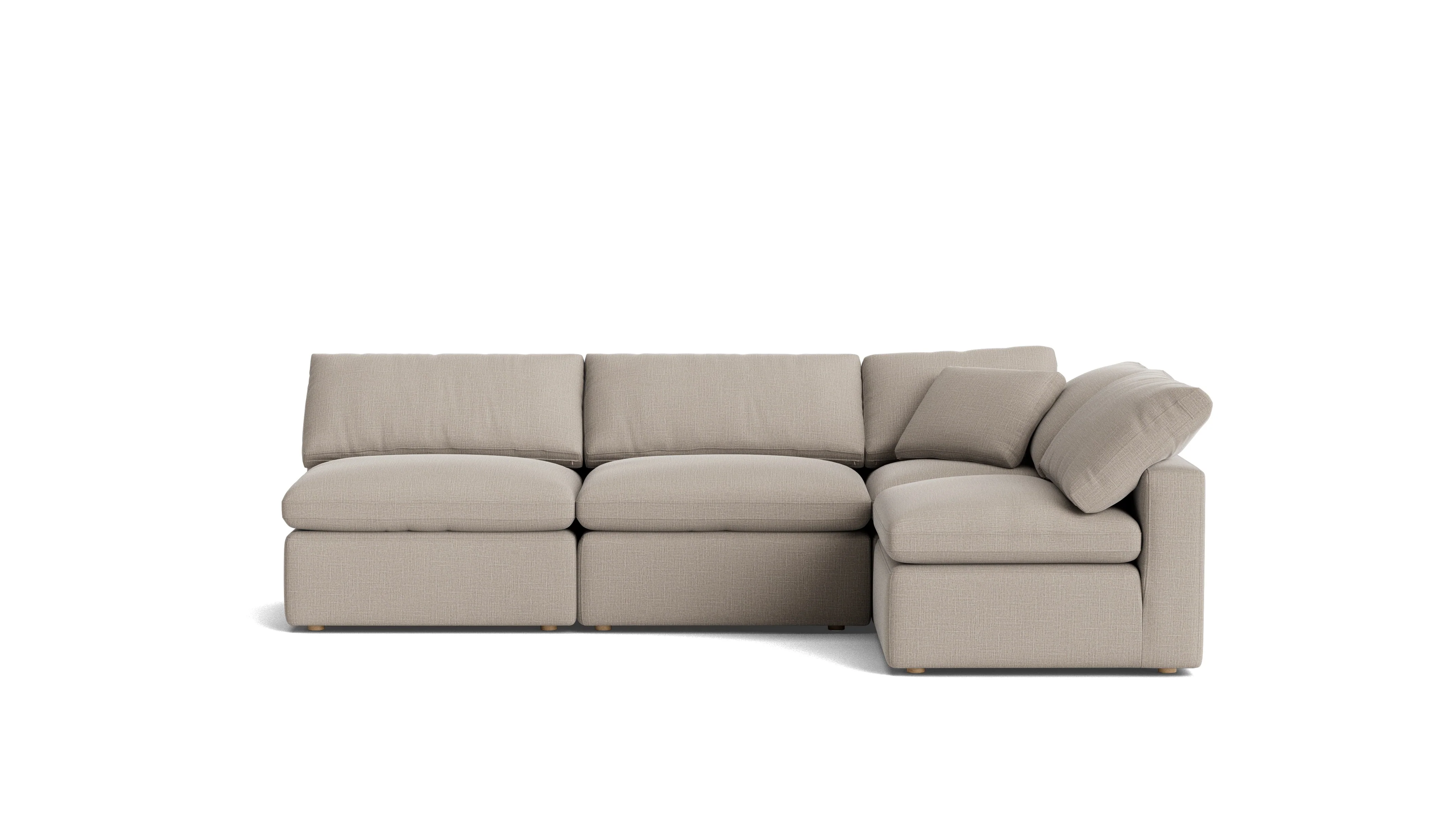 Movie Night™ 4-Piece Modular Sectional Open, Standard, Light Pebble - Image 2