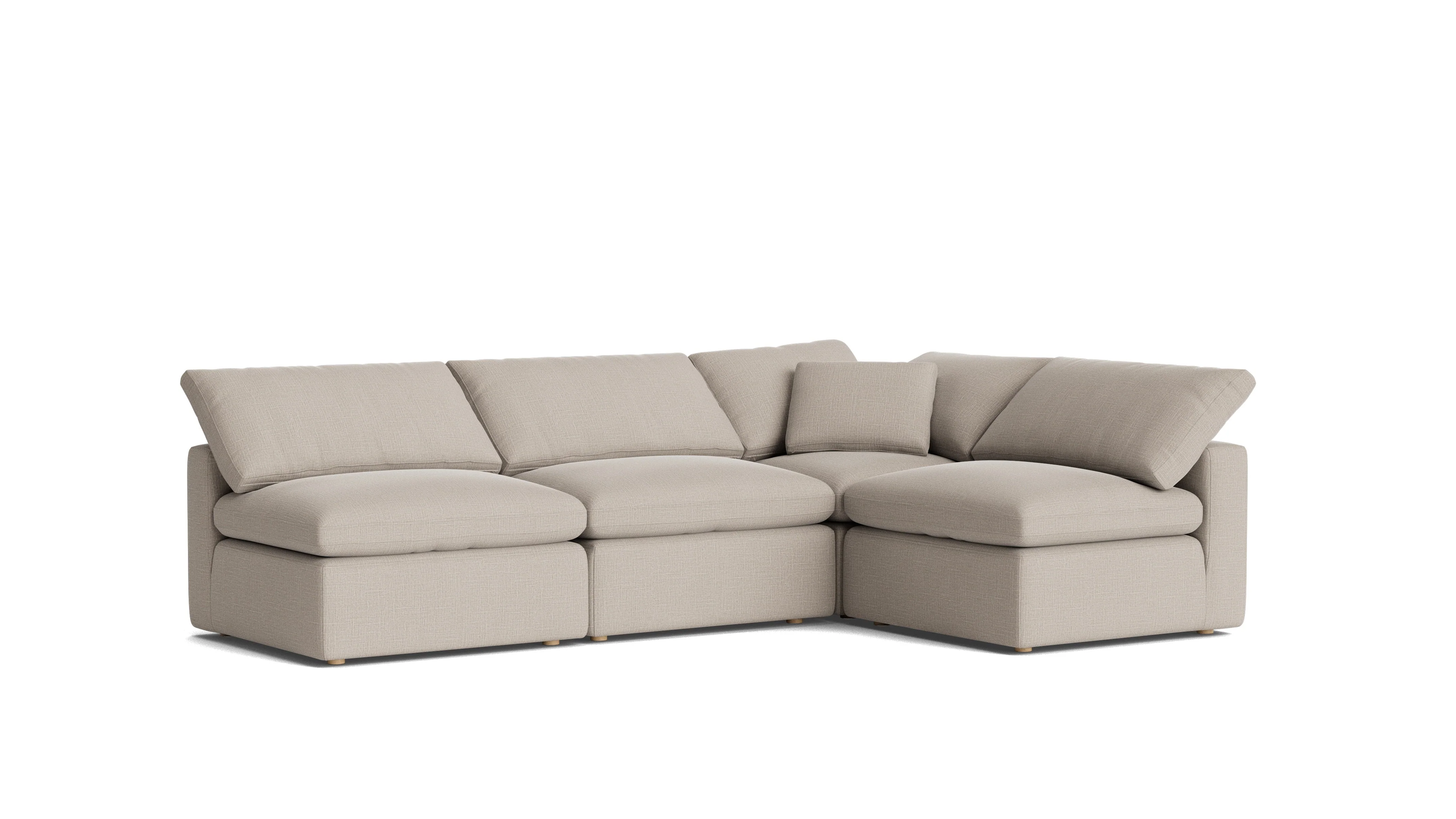 Movie Night™ 4-Piece Modular Sectional Open, Standard, Light Pebble - Image 3
