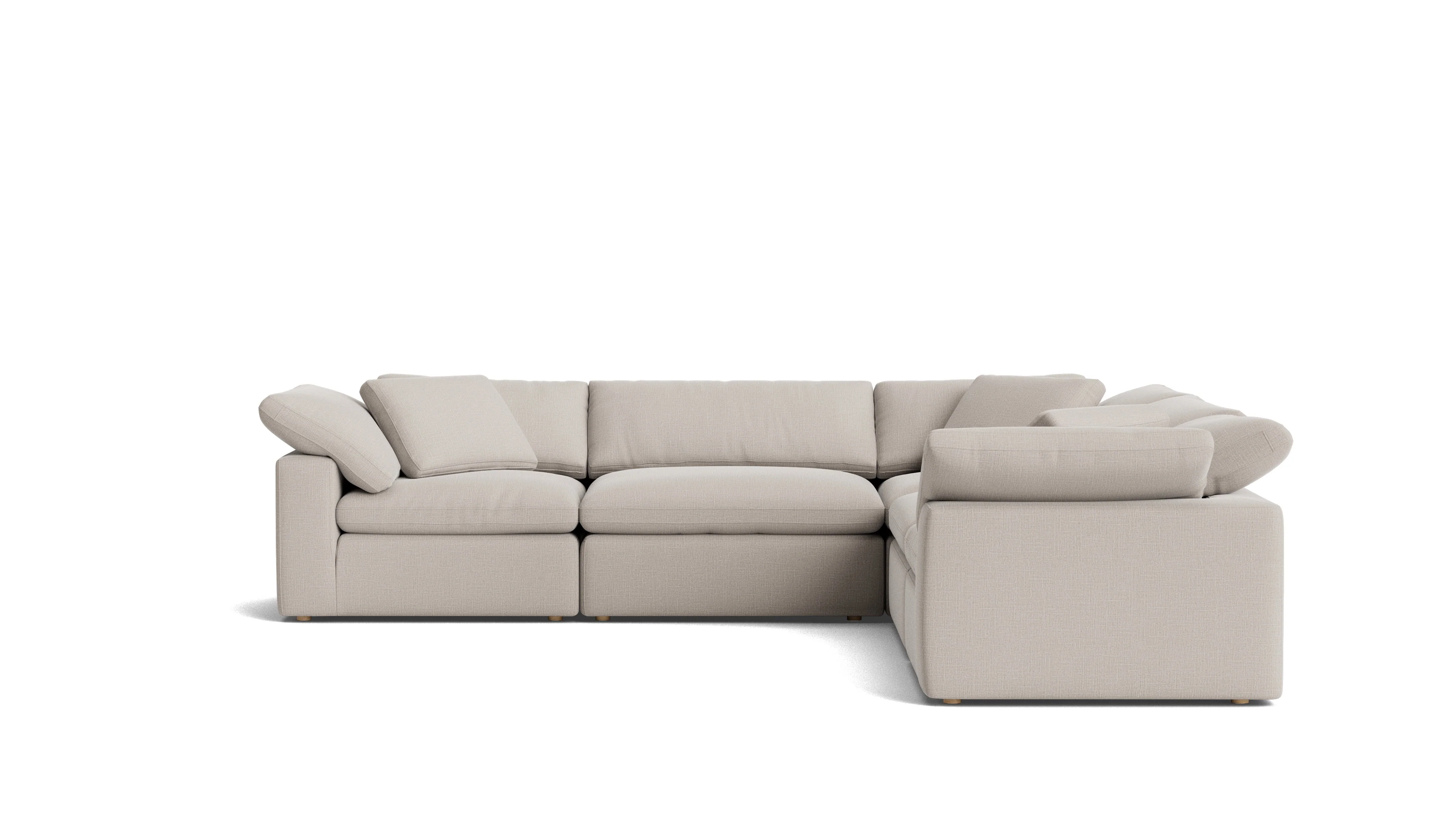Movie Night™ 5-Piece Modular Sectional Closed, Large, Clay - Image 2