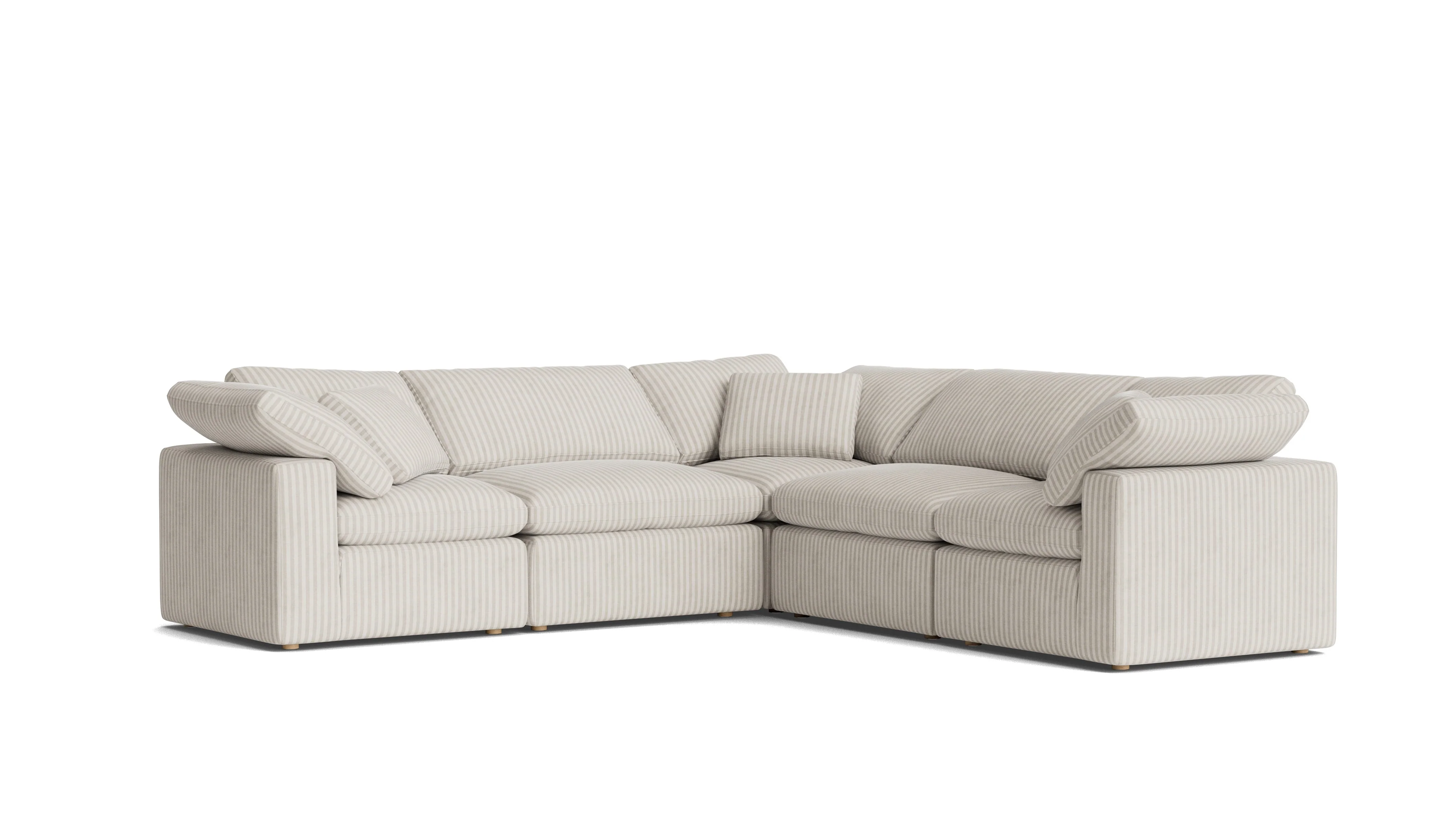 Movie Night™ 5-Piece Modular Sectional Closed, Standard, Newport Stripe - Image 3