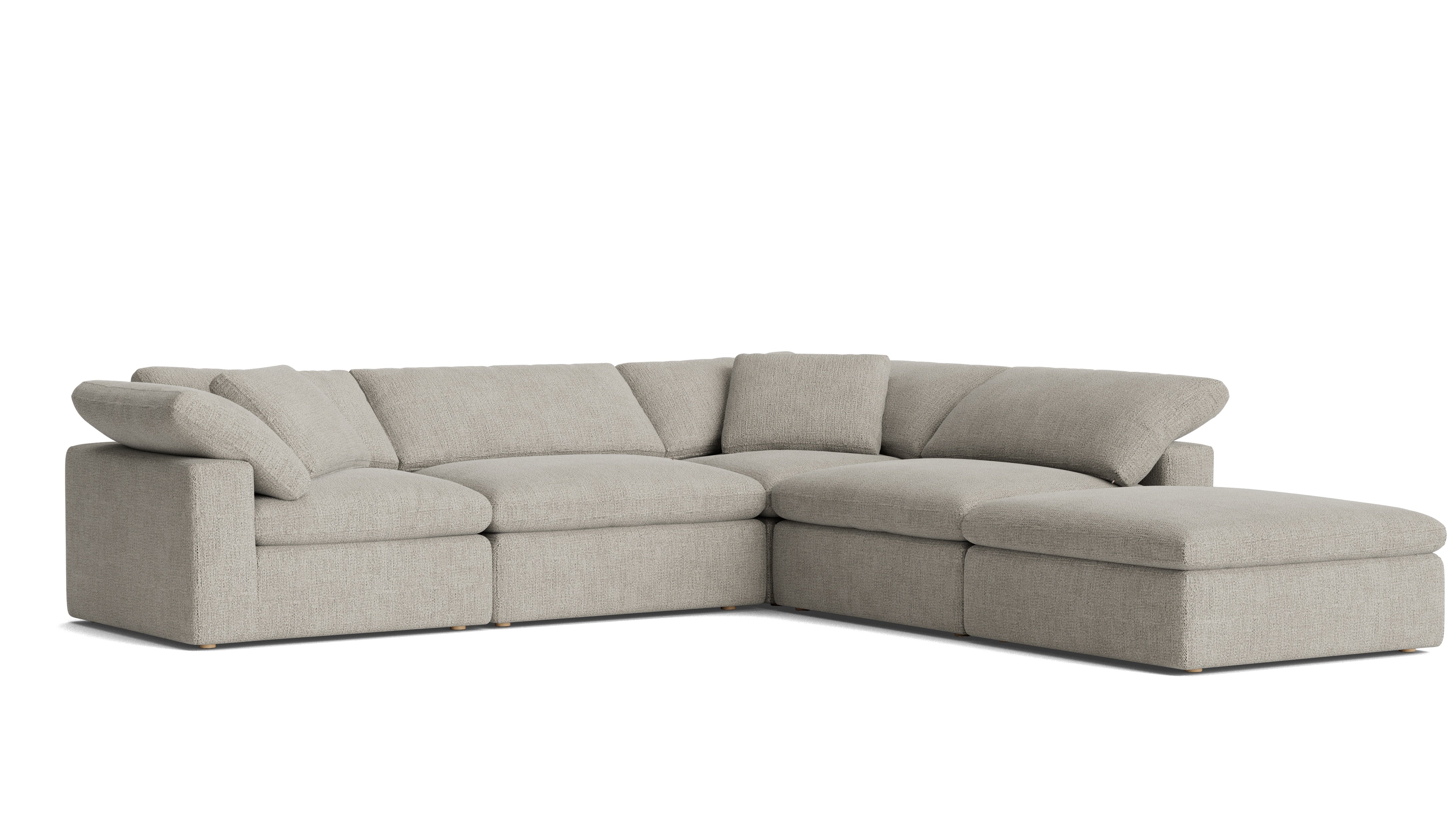 Movie Night™ 5-Piece Modular Sectional, Large, Oatmeal - Image 4