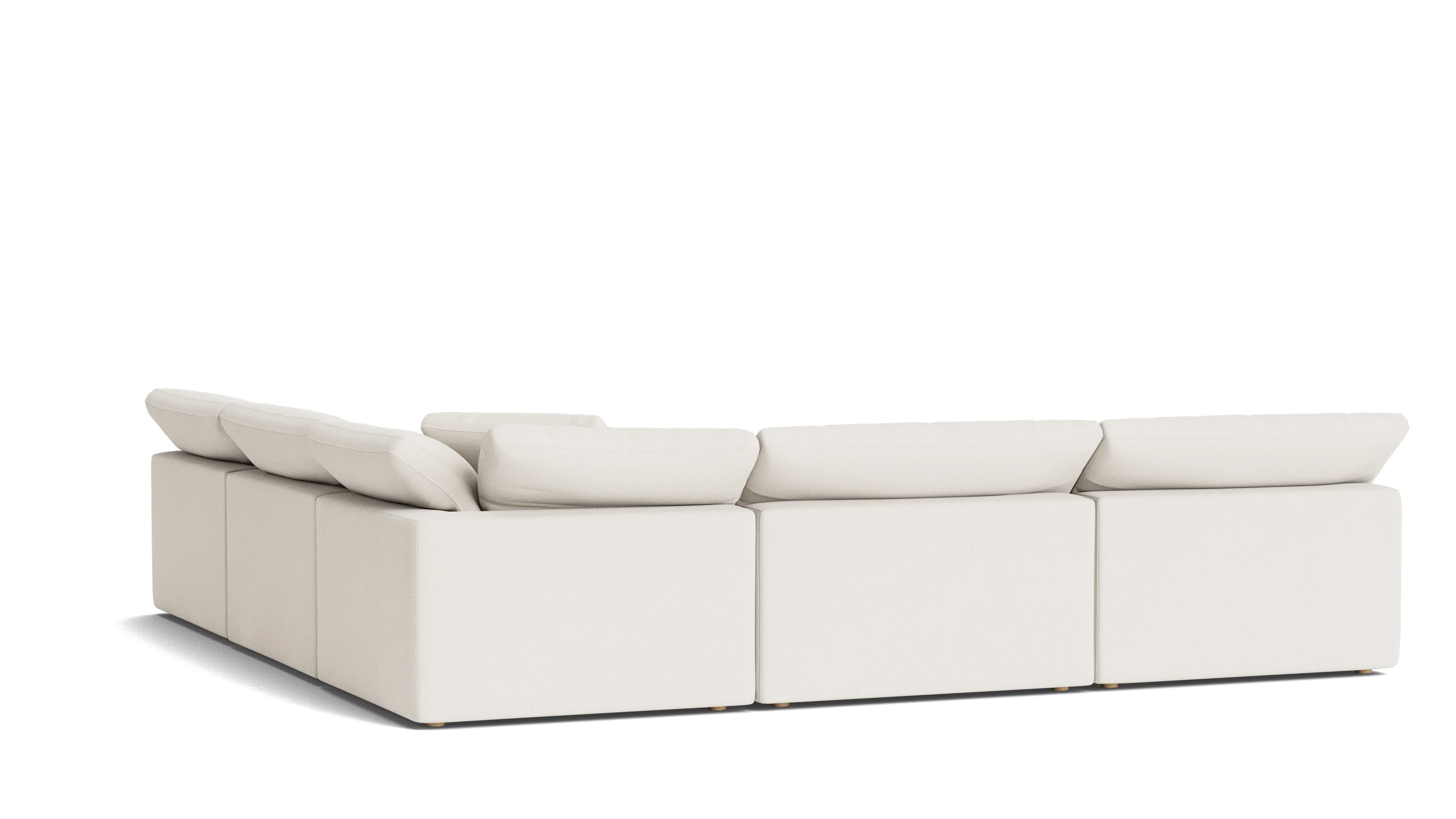 Movie Night™ 5-Piece Modular Sectional Open, Large, Cream Linen - Image 6