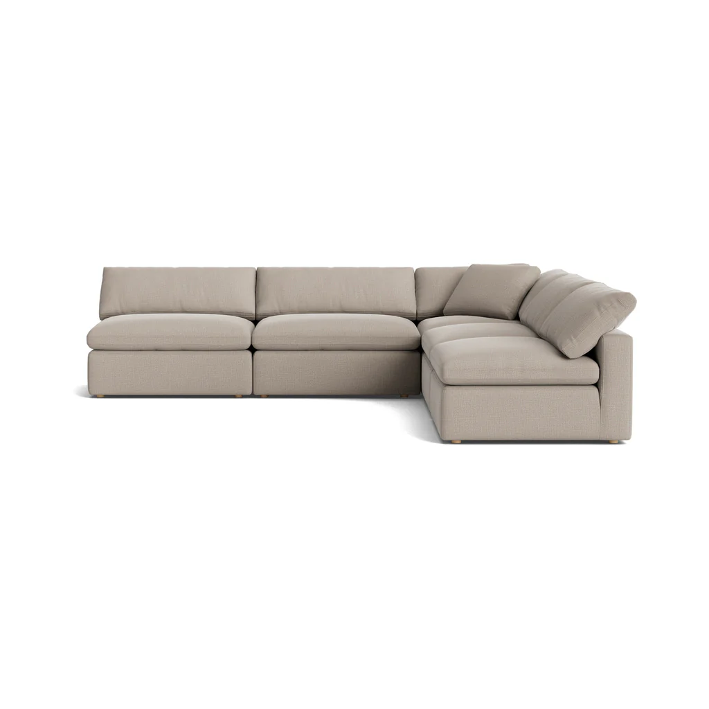Movie Night™ 5-Piece Modular Sectional Open, Large, Light Pebble