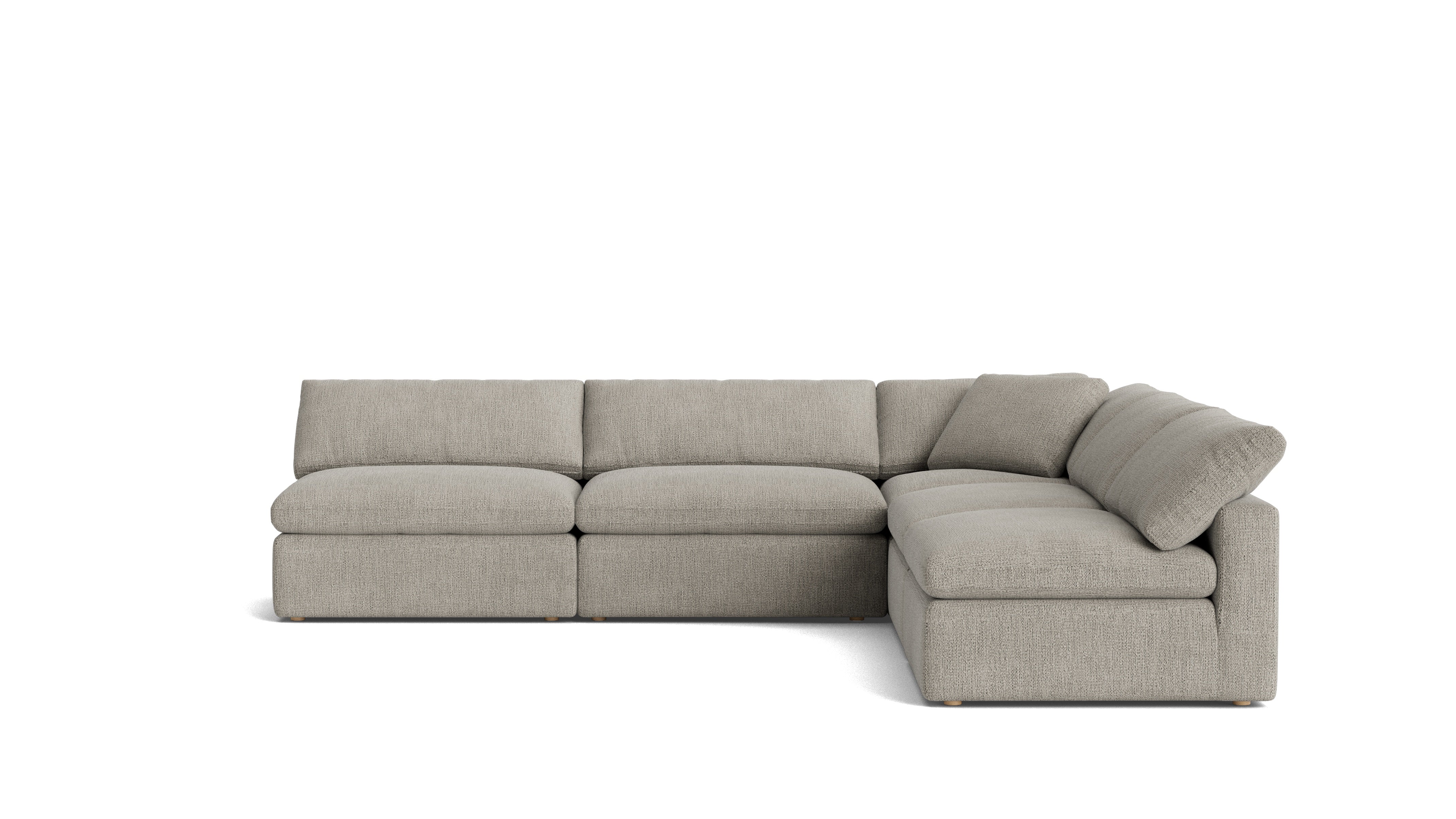 Movie Night™ 5-Piece Modular Sectional Open, Large, Oatmeal - Image 2