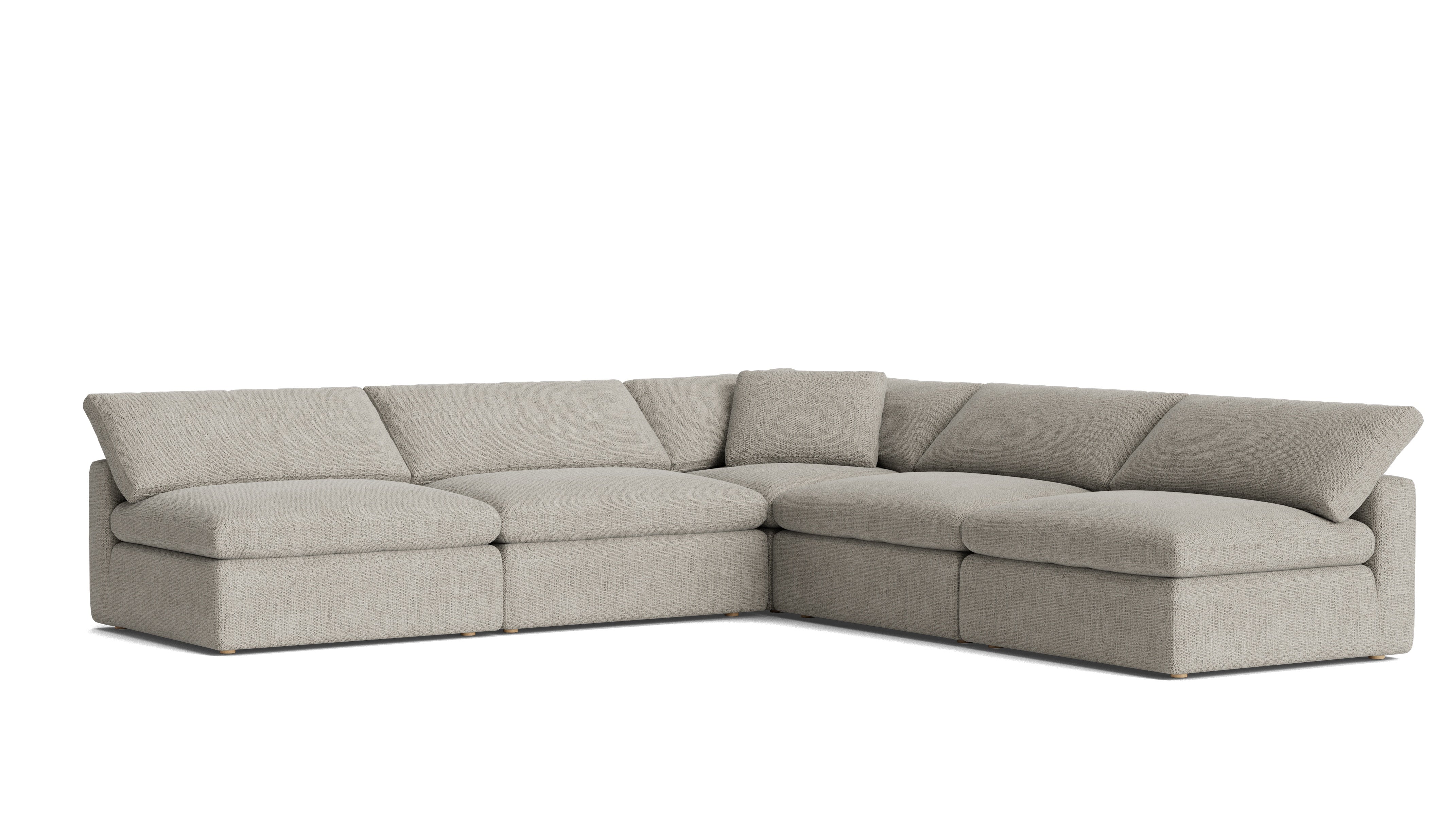 Movie Night™ 5-Piece Modular Sectional Open, Large, Oatmeal - Image 3