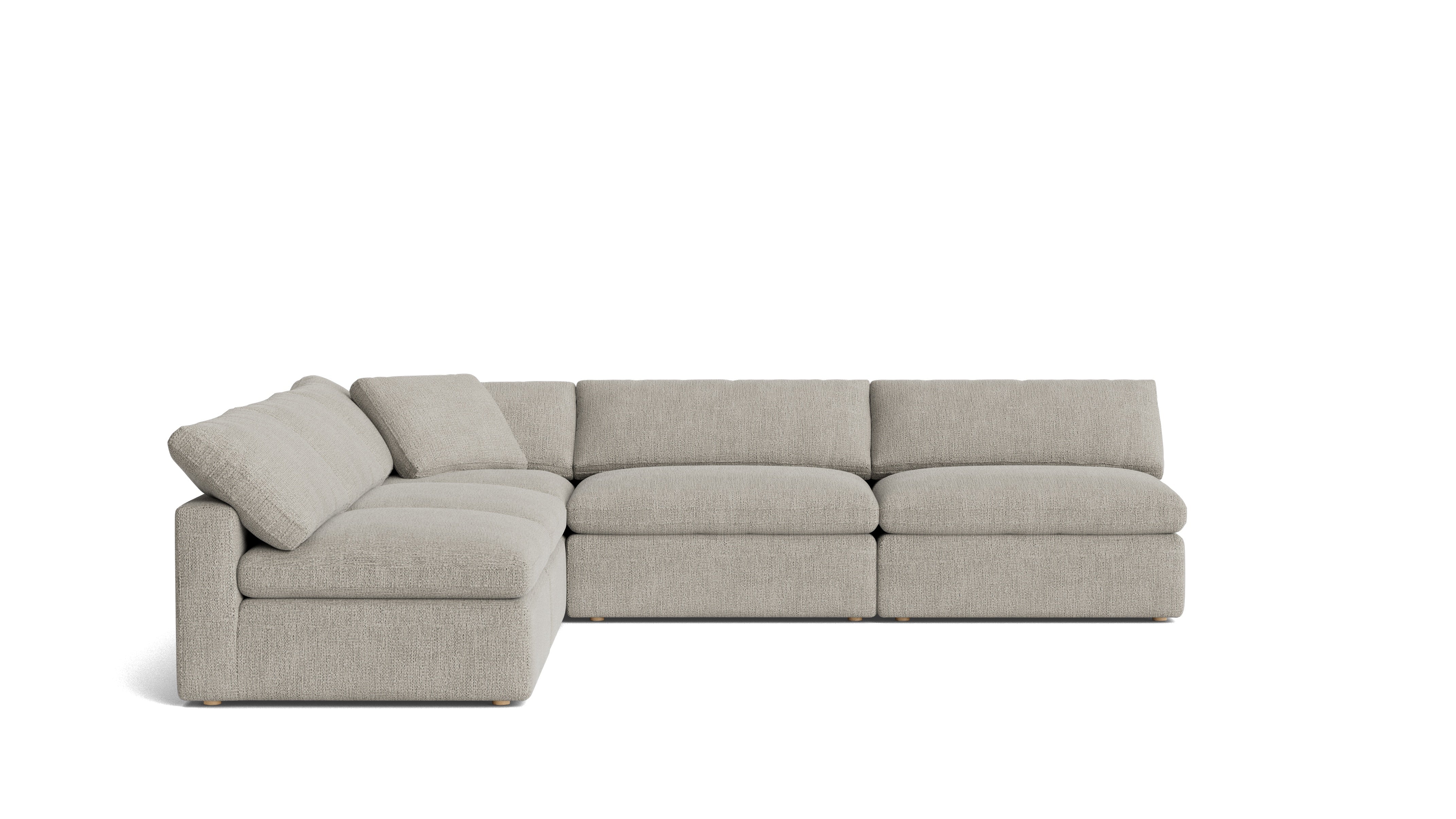 Movie Night™ 5-Piece Modular Sectional Open, Large, Oatmeal - Image 4