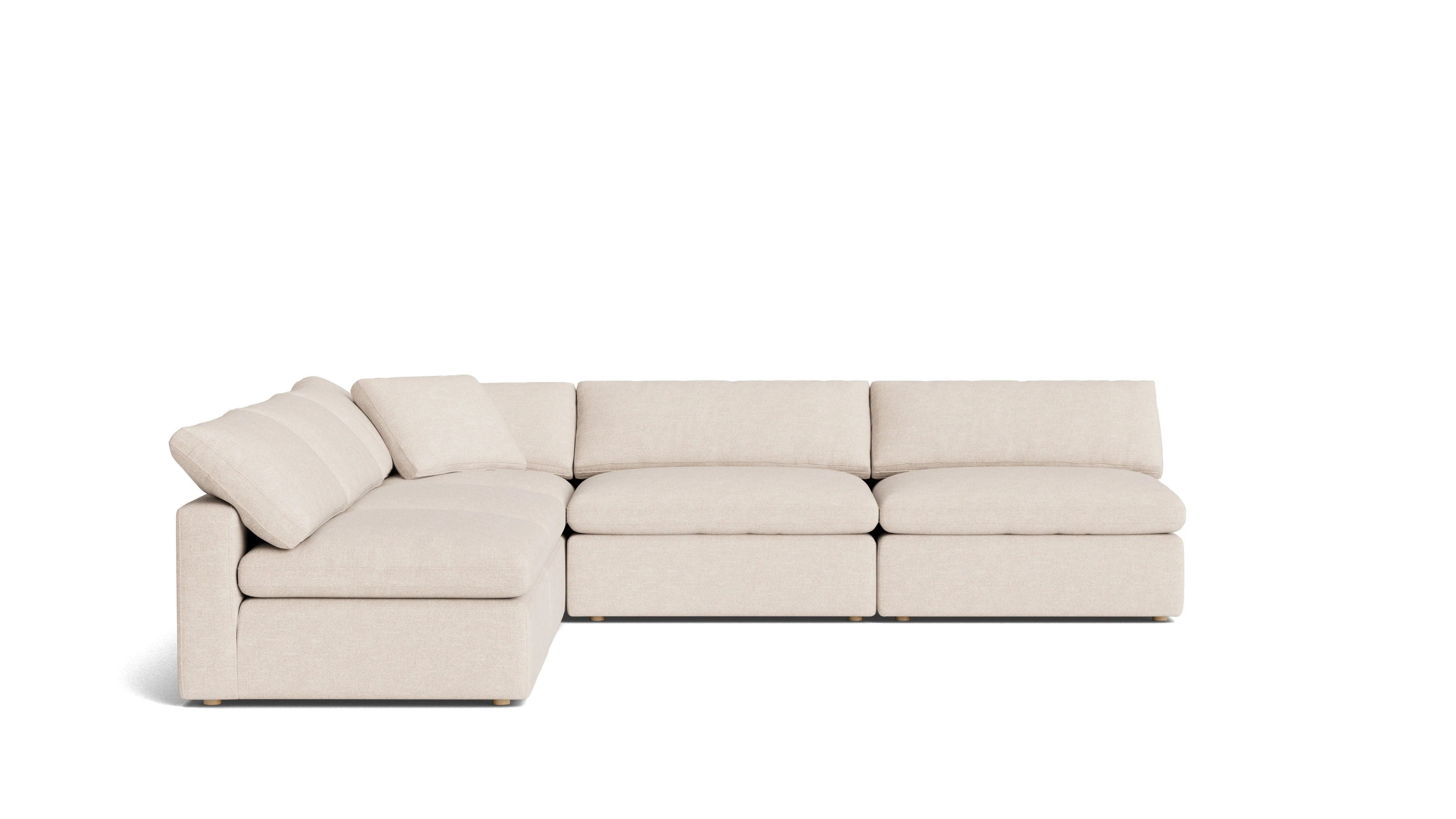 Movie Night™ 5-Piece Modular Sectional Open, Large, Sunbeam - Image 4