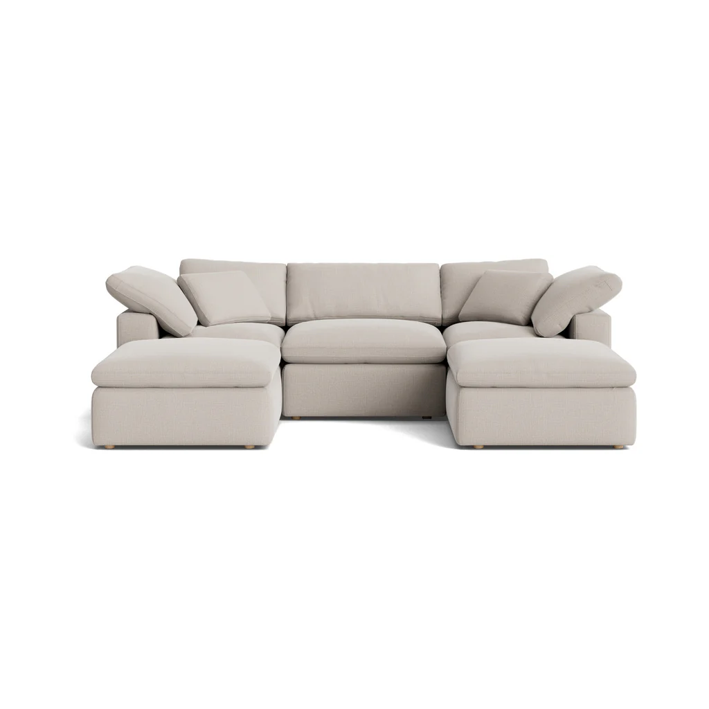 Movie Night™ 5-Piece Modular U-Shaped Sectional, Standard, Clay