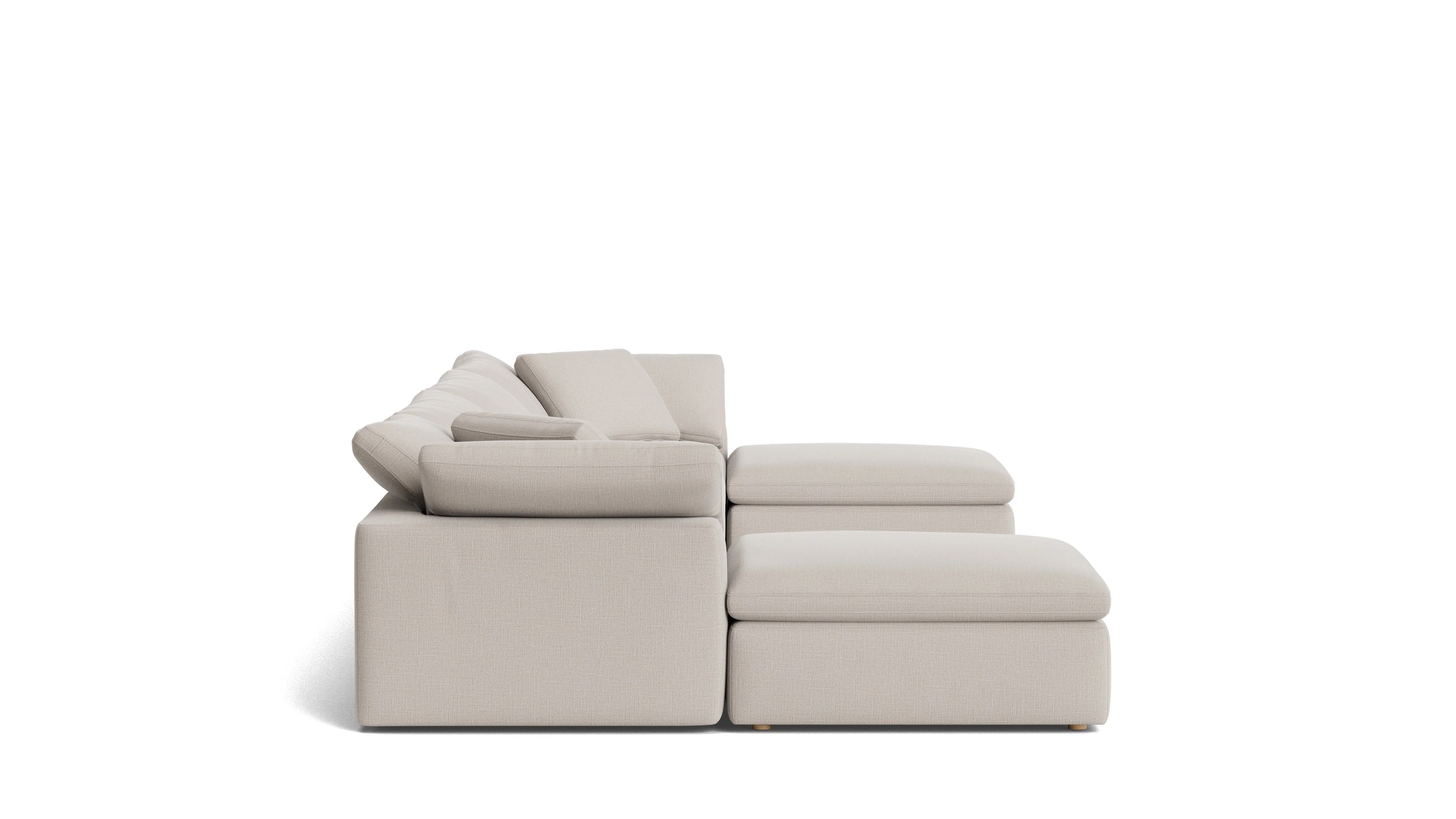 Movie Night™ 6-Piece Modular U-Shaped Sectional, Large, Clay - Image 6