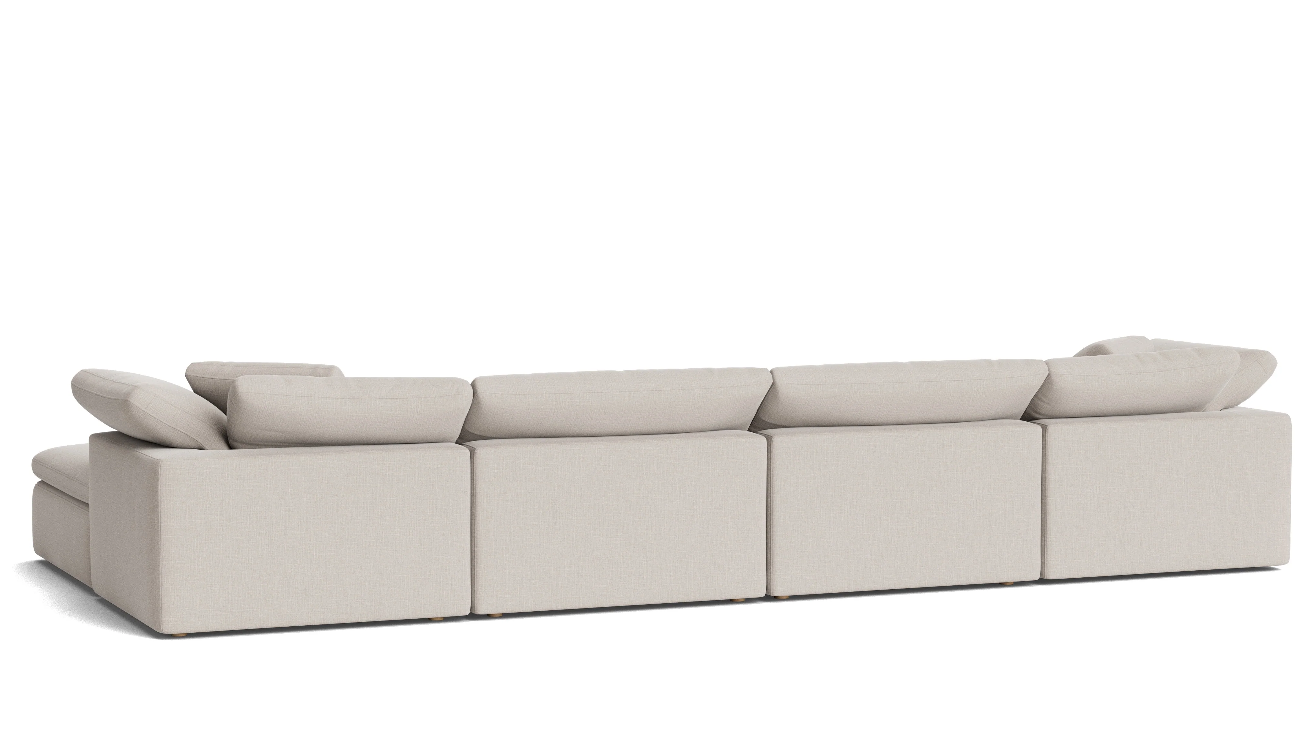Movie Night™ 6-Piece Modular U-Shaped Sectional, Large, Clay - Image 7
