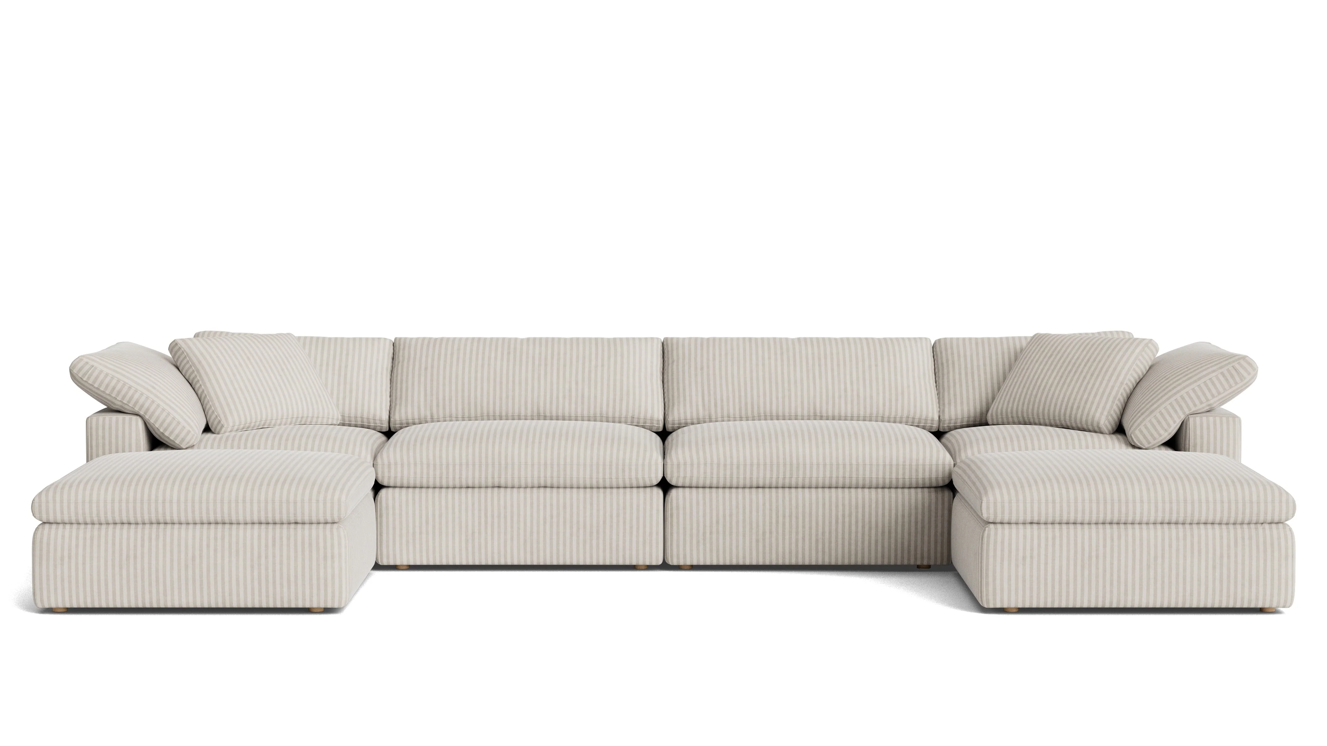 Movie Night™ 6-Piece Modular U-Shaped Sectional, Large, Newport Stripe - Image 2