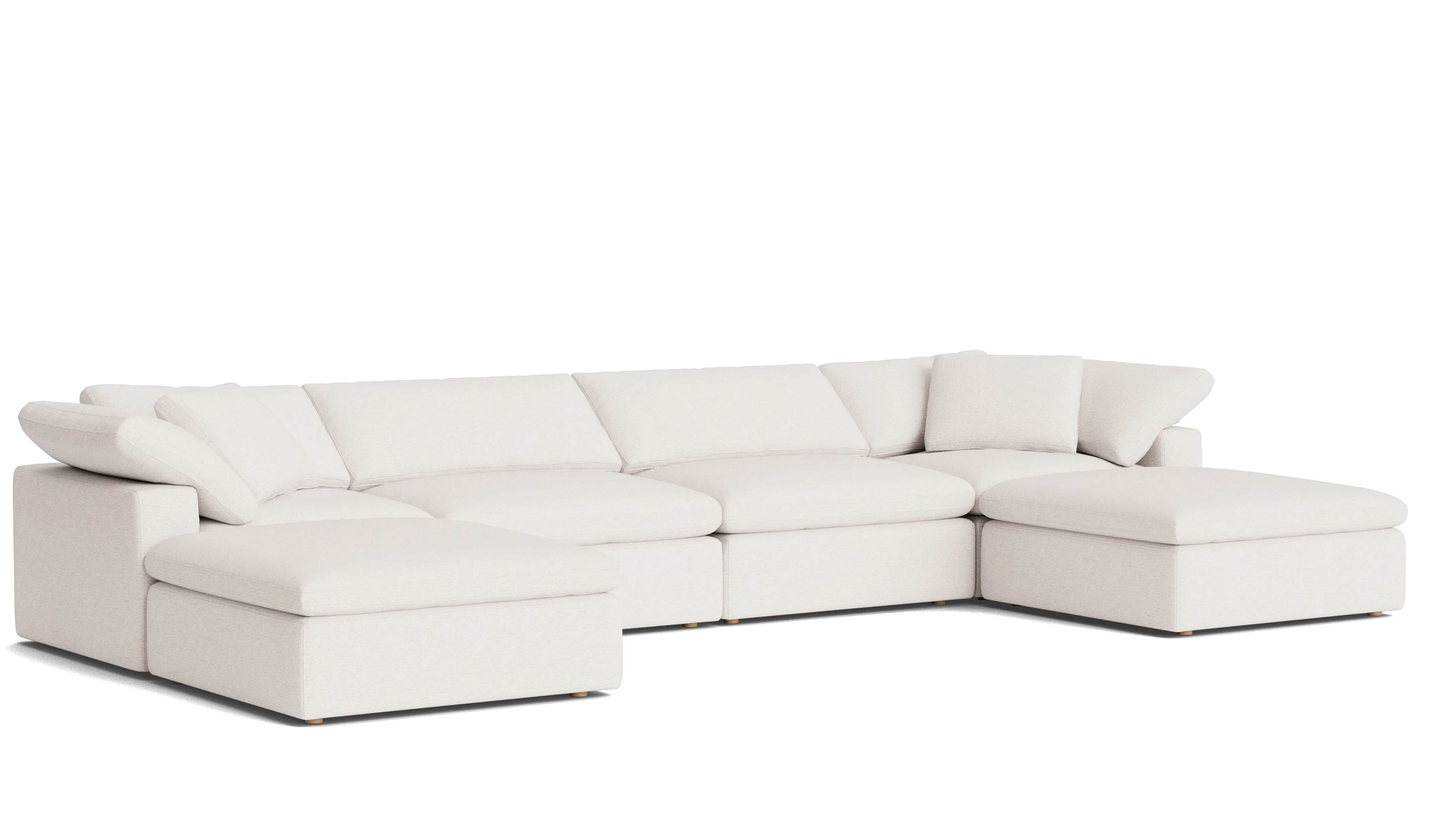 Movie Night™ 6-Piece Modular U-Shaped Sectional, Large, Nomad Snow - Image 3