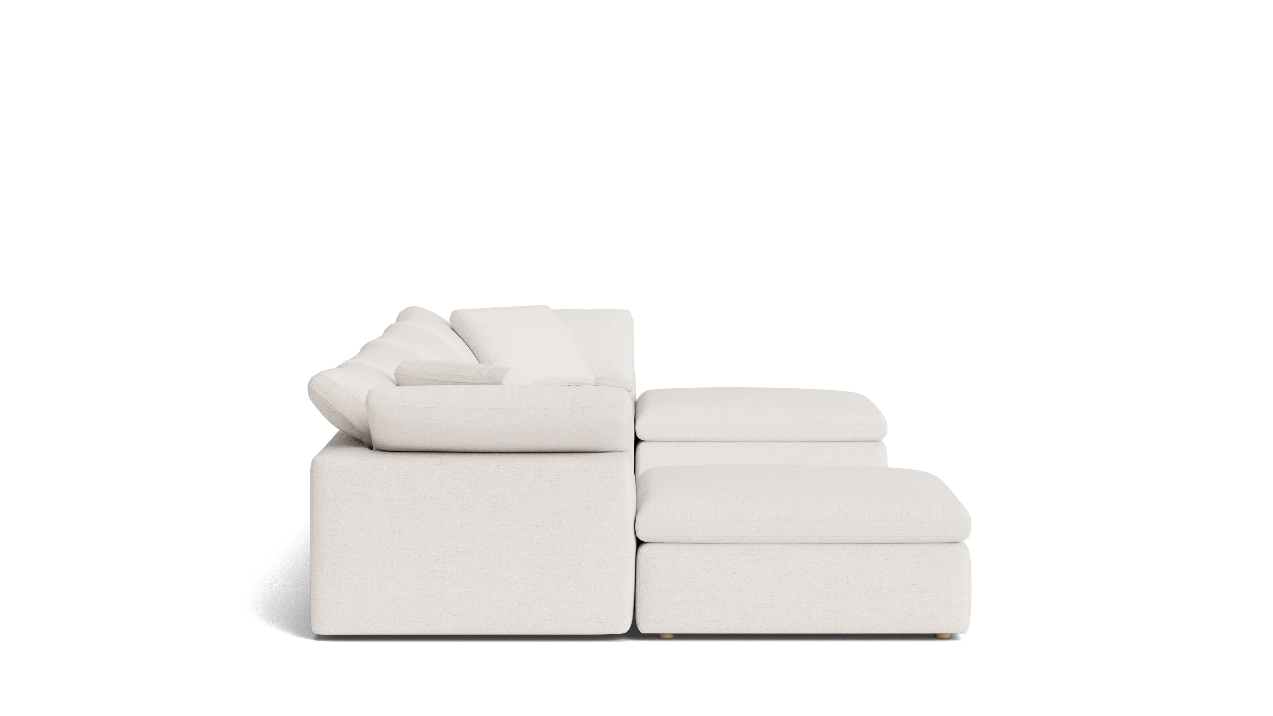 Movie Night™ 6-Piece Modular U-Shaped Sectional, Large, Nomad Snow - Image 4
