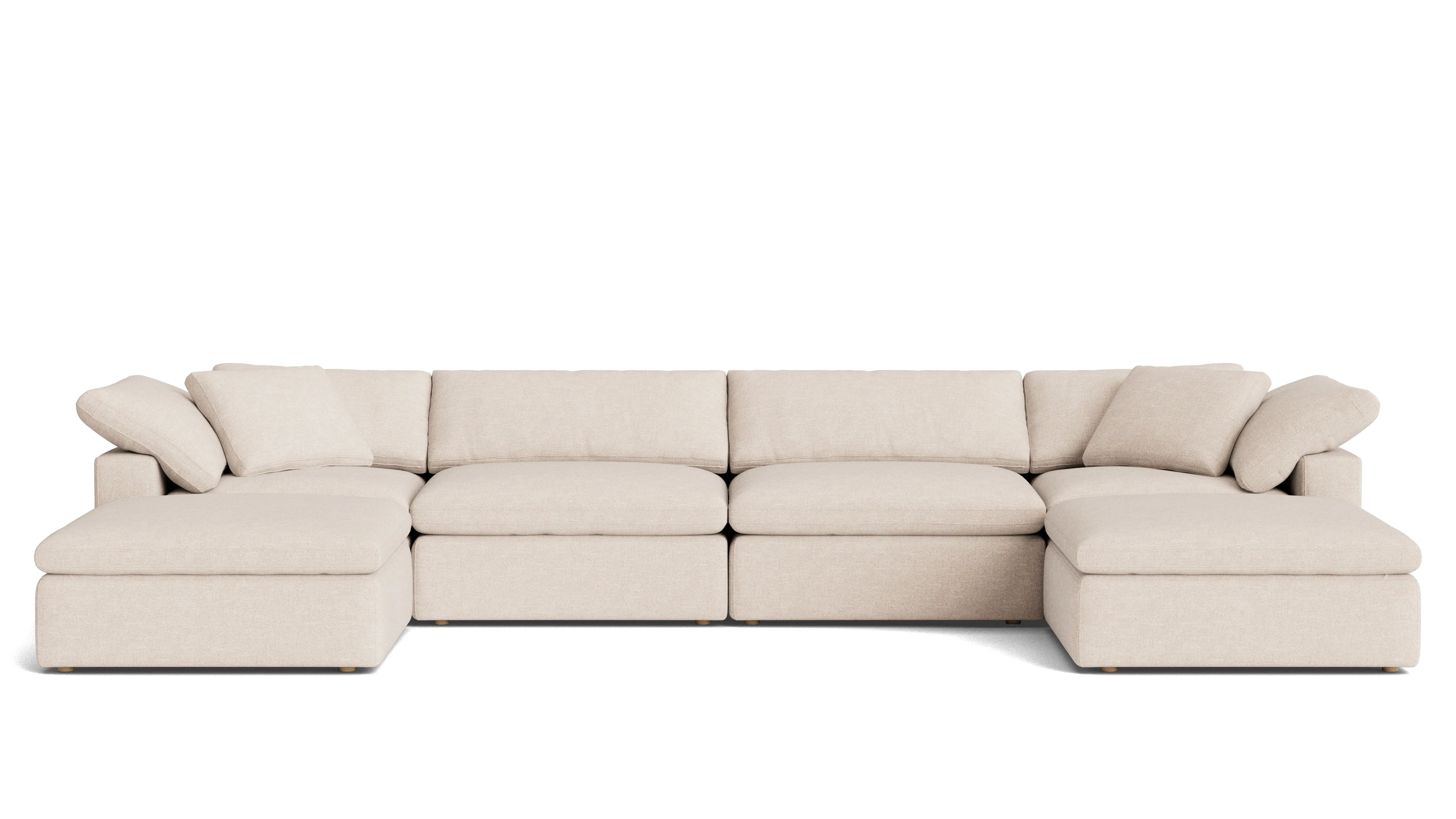 Movie Night™ 6-Piece Modular U-Shaped Sectional, Large, Sunbeam - Image 2