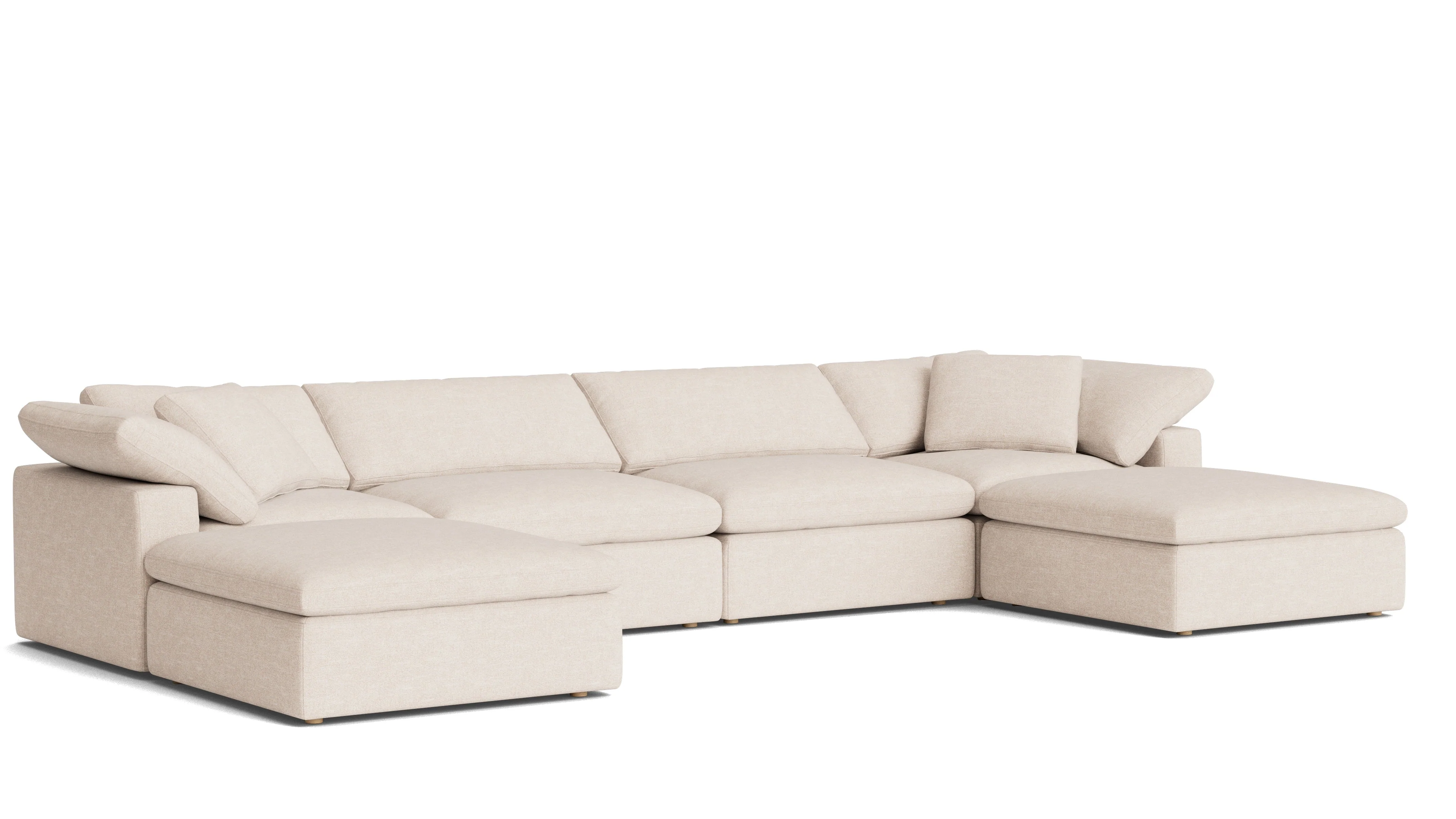 Movie Night™ 6-Piece Modular U-Shaped Sectional, Large, Sunbeam - Image 3