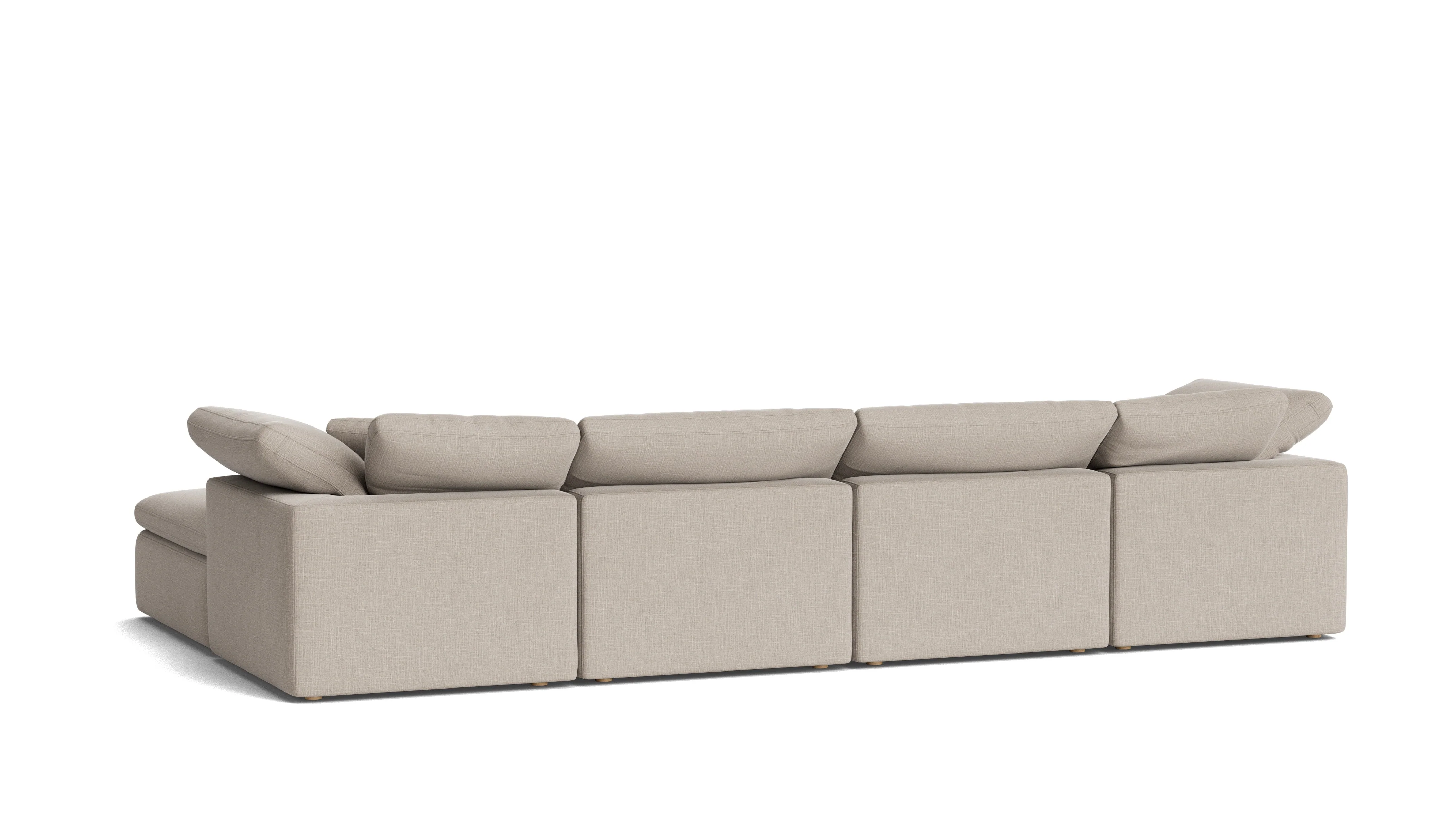 Movie Night™ 6-Piece Modular U-Shaped Sectional, Standard, Light Pebble - Image 6