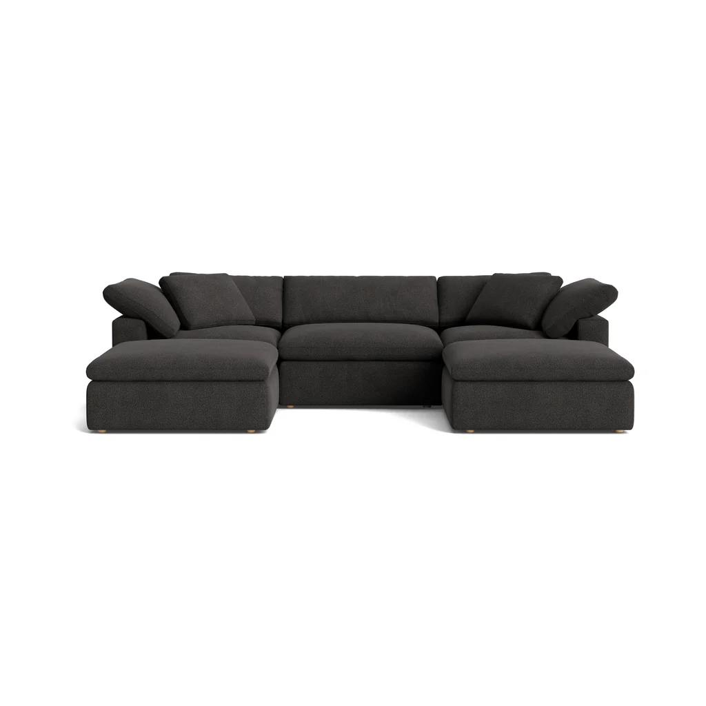 Movie Night™ 5-Piece Modular U-Shaped Sectional, Large, Dark Shadow