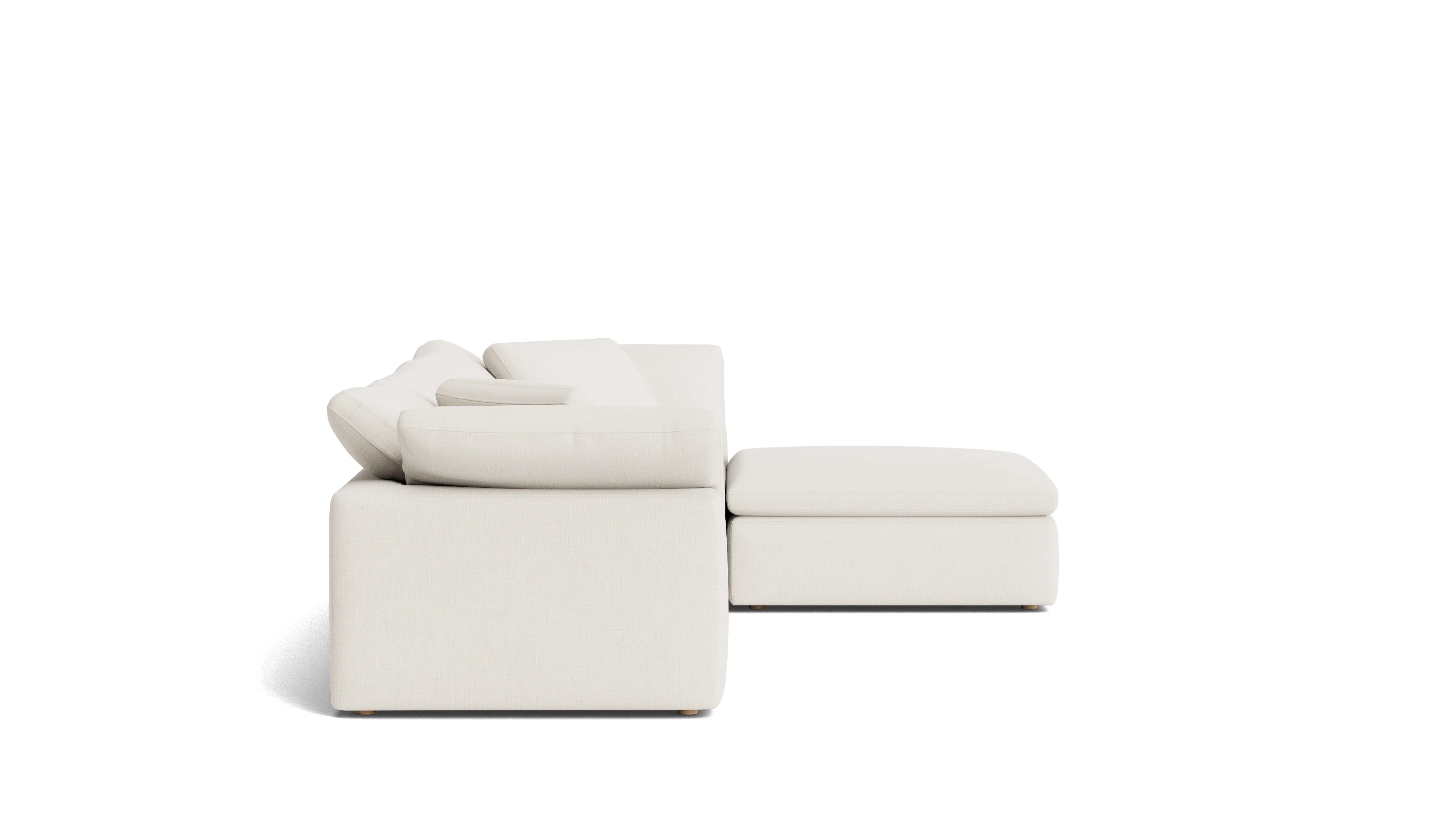 Movie Night™ 4-Piece Modular Sectional, Large, Cream Linen - Image 5
