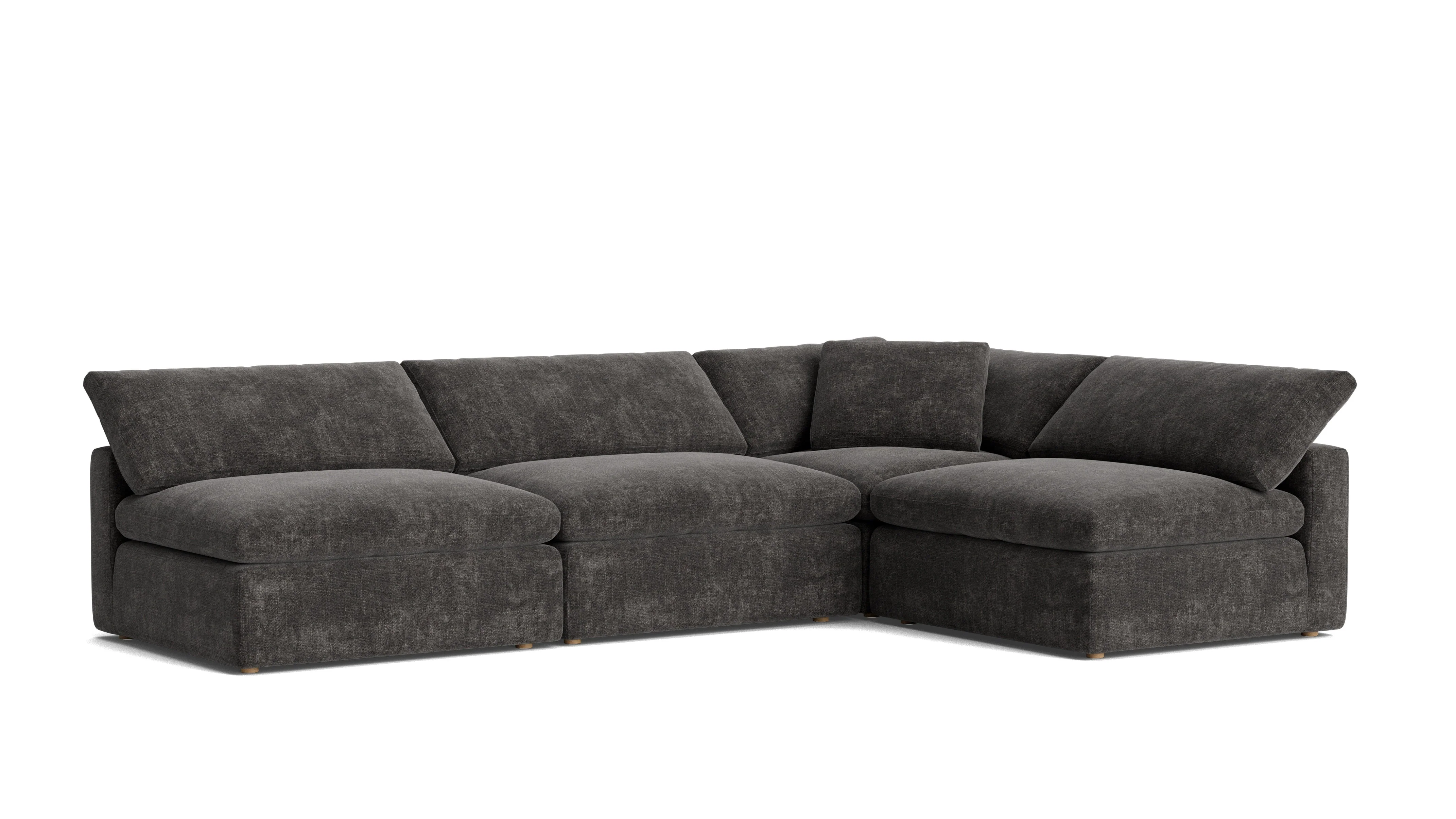 Movie Night™ 4-Piece Modular Sectional Open, Large, Truffle - Image 3