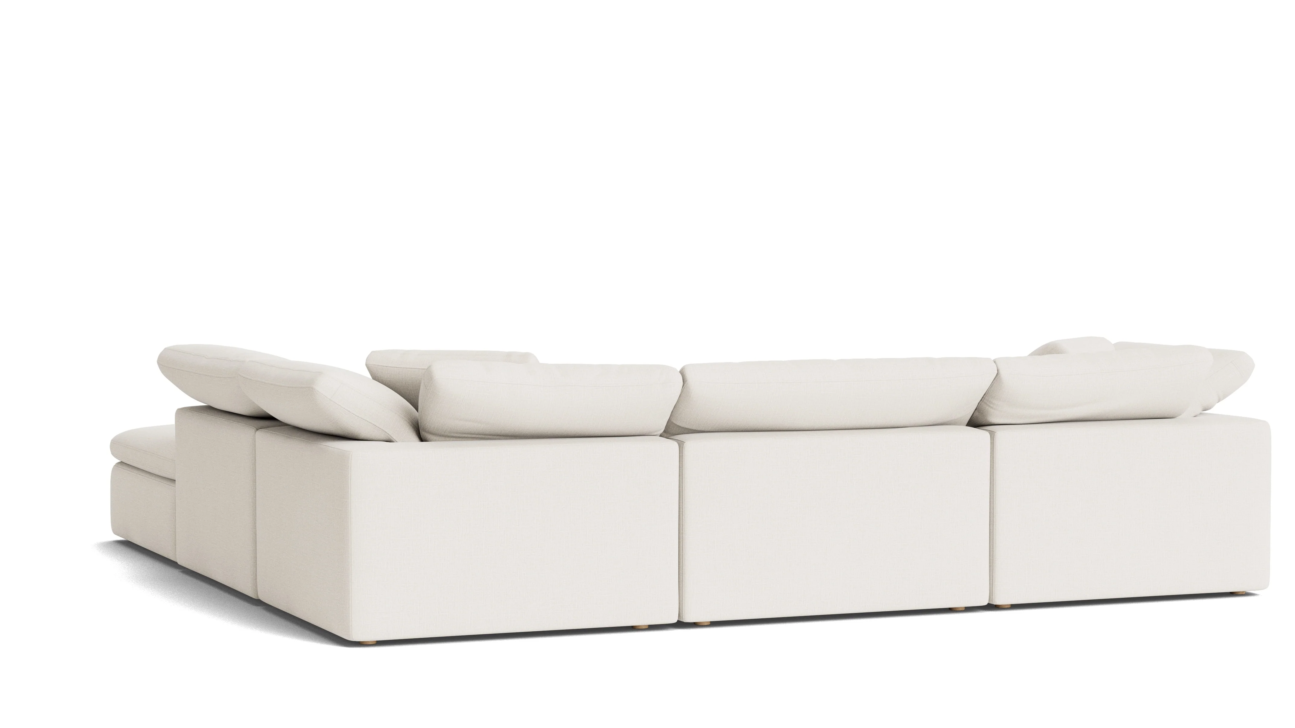 Movie Night™ 5-Piece Modular Sectional, Large, Cream Linen - Image 6