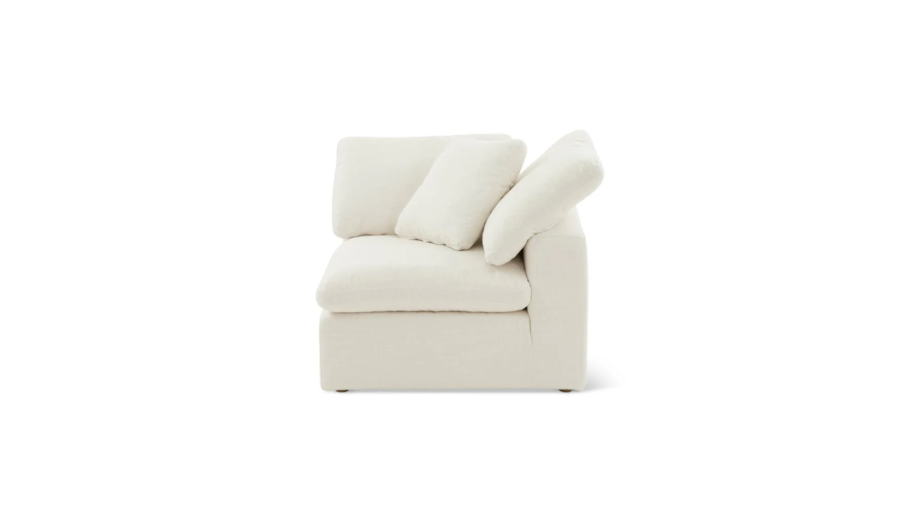 Slipcover - Movie Night™ Corner Chair, Large, Cream Linen (Left or Right) - Image 3