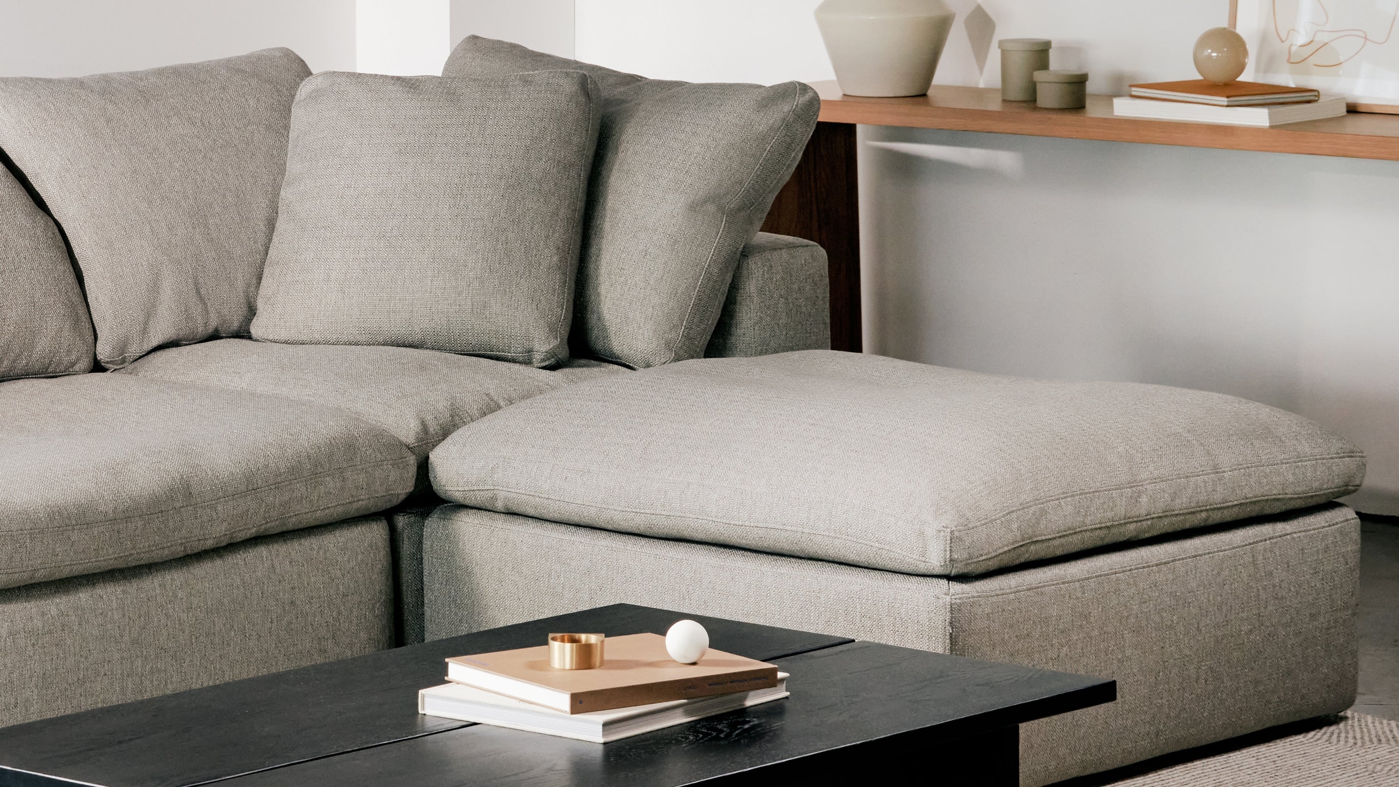 Movie Night™ Ottoman, Large, Brie - Image 3