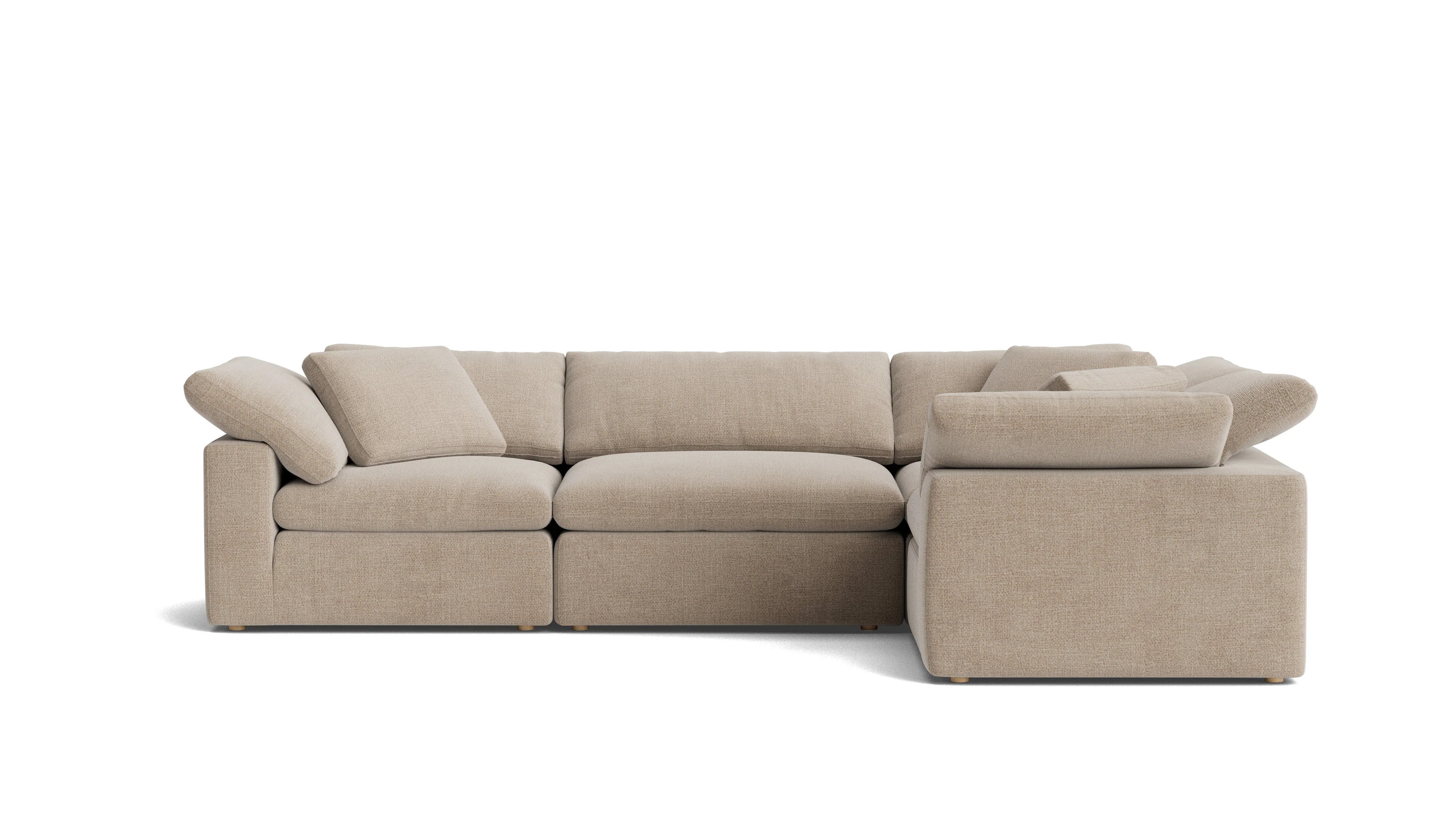 Movie Night™ 4-Piece Modular Sectional Closed, Large, Champagne - Image 2