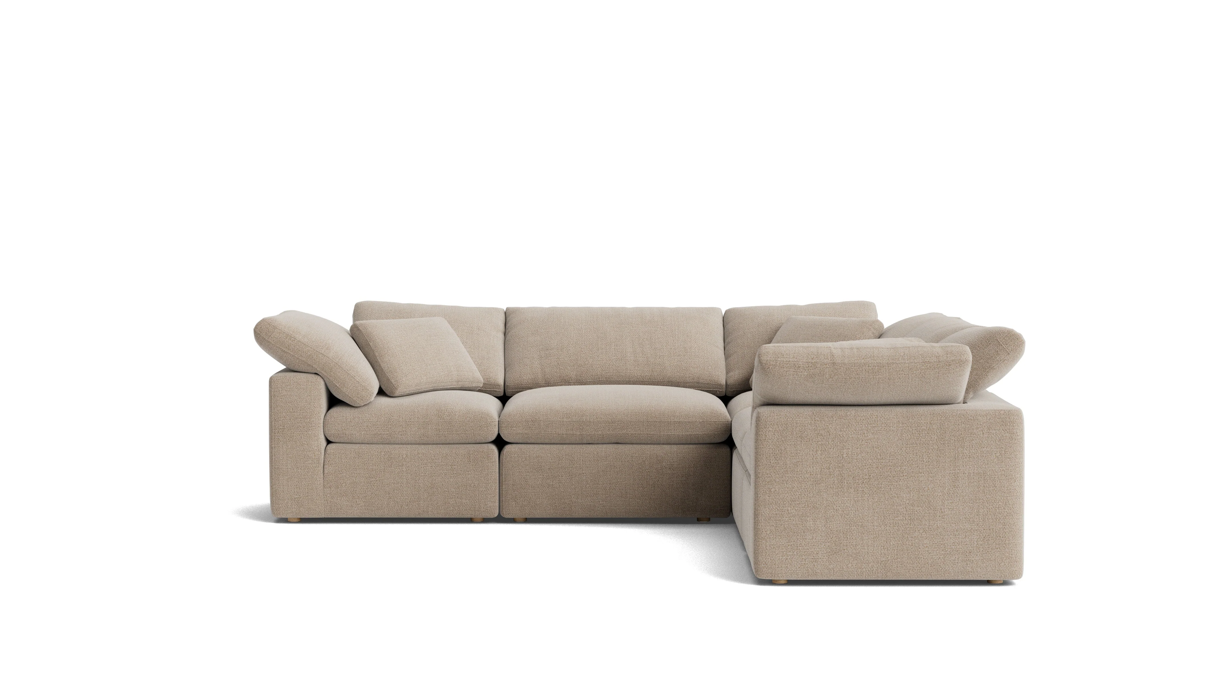 Movie Night™ 5-Piece Modular Sectional Closed, Standard, Champagne - Image 2