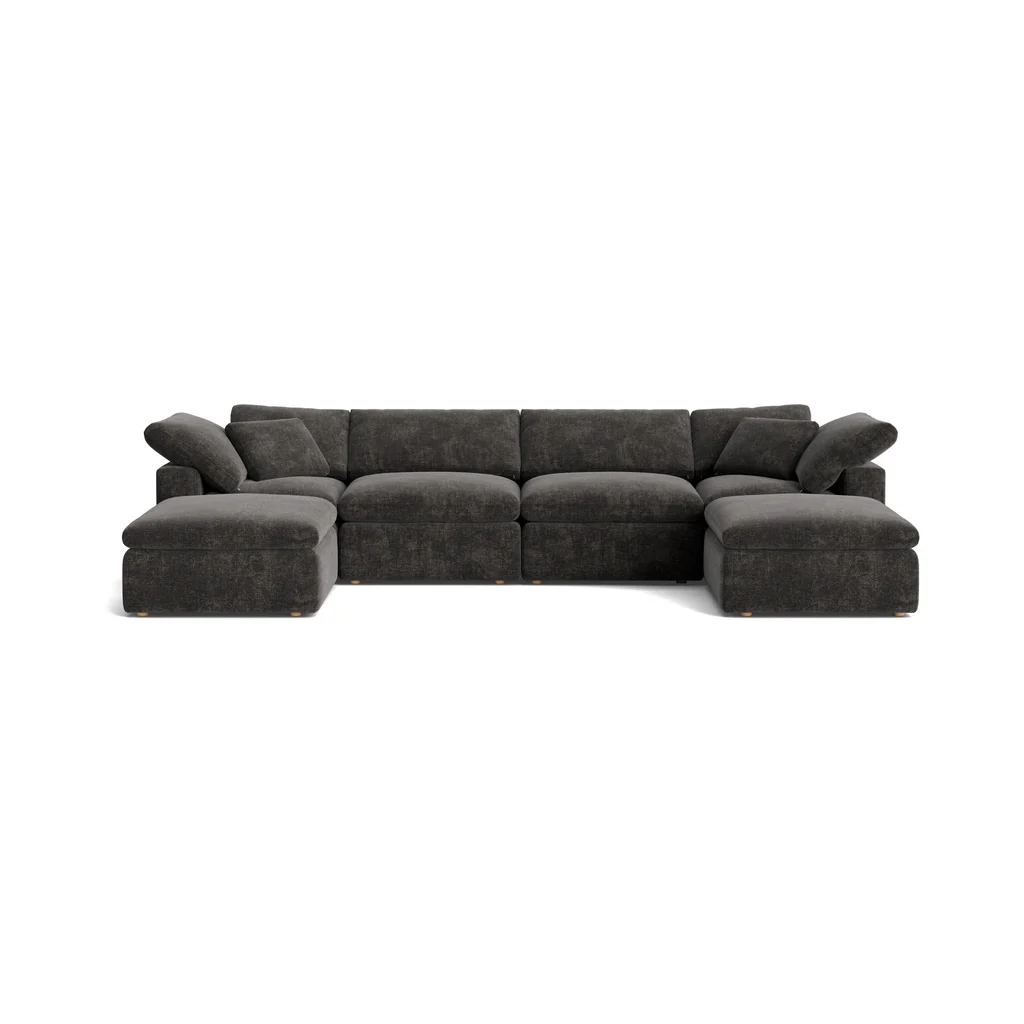 Movie Night™ 6-Piece Modular U-Shaped Sectional, Standard, Truffle