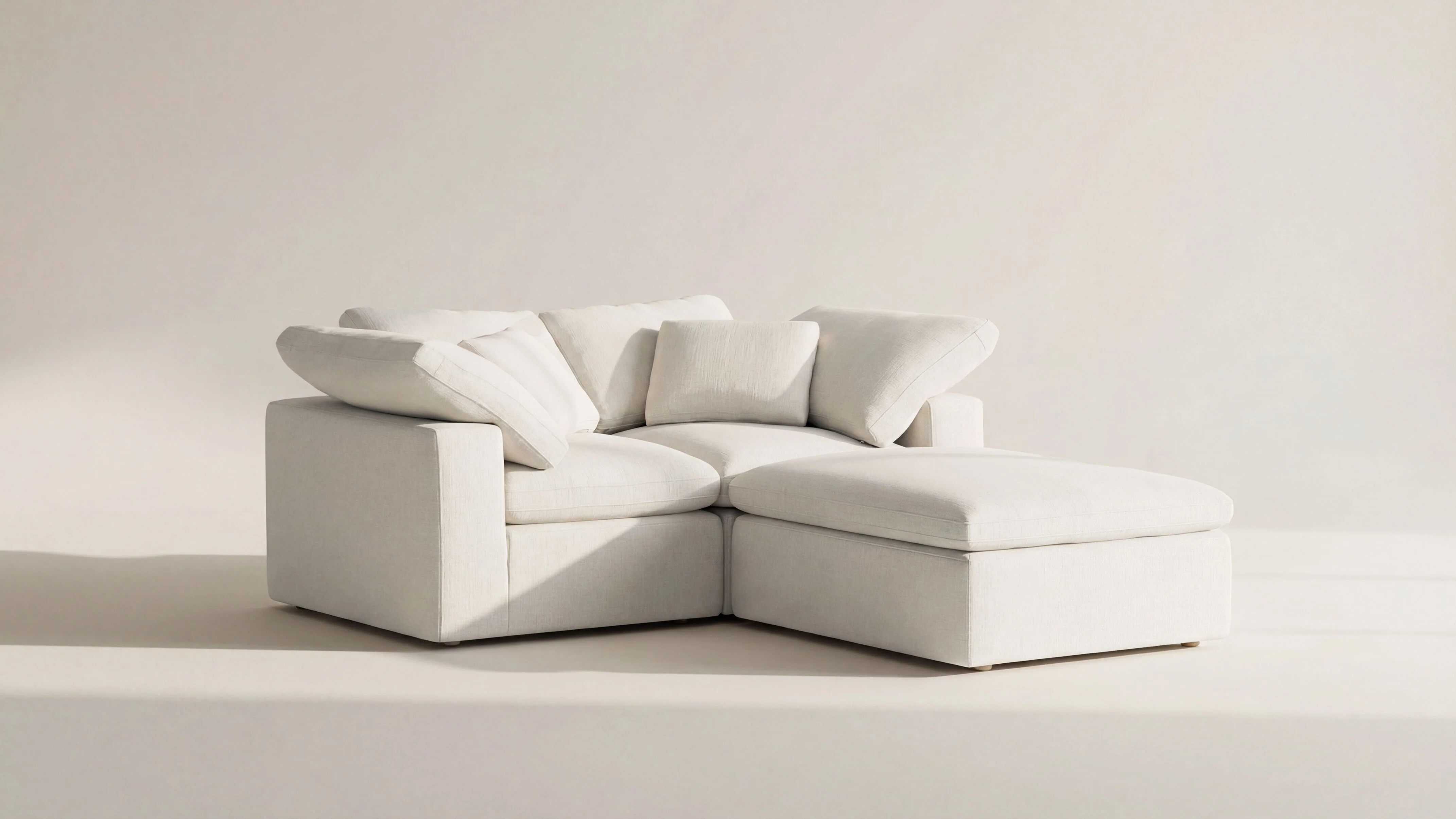 Movie Night™ 3-Piece Modular Sectional, Standard, Cream Linen - Image 3
